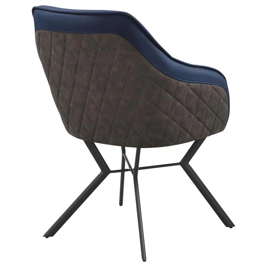 Mayer - Upholstered Dining Arm Chair (Set of 2) - Blue - Image 8