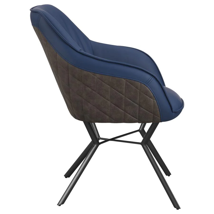 Mayer - Upholstered Dining Arm Chair (Set of 2) - Blue - Image 9