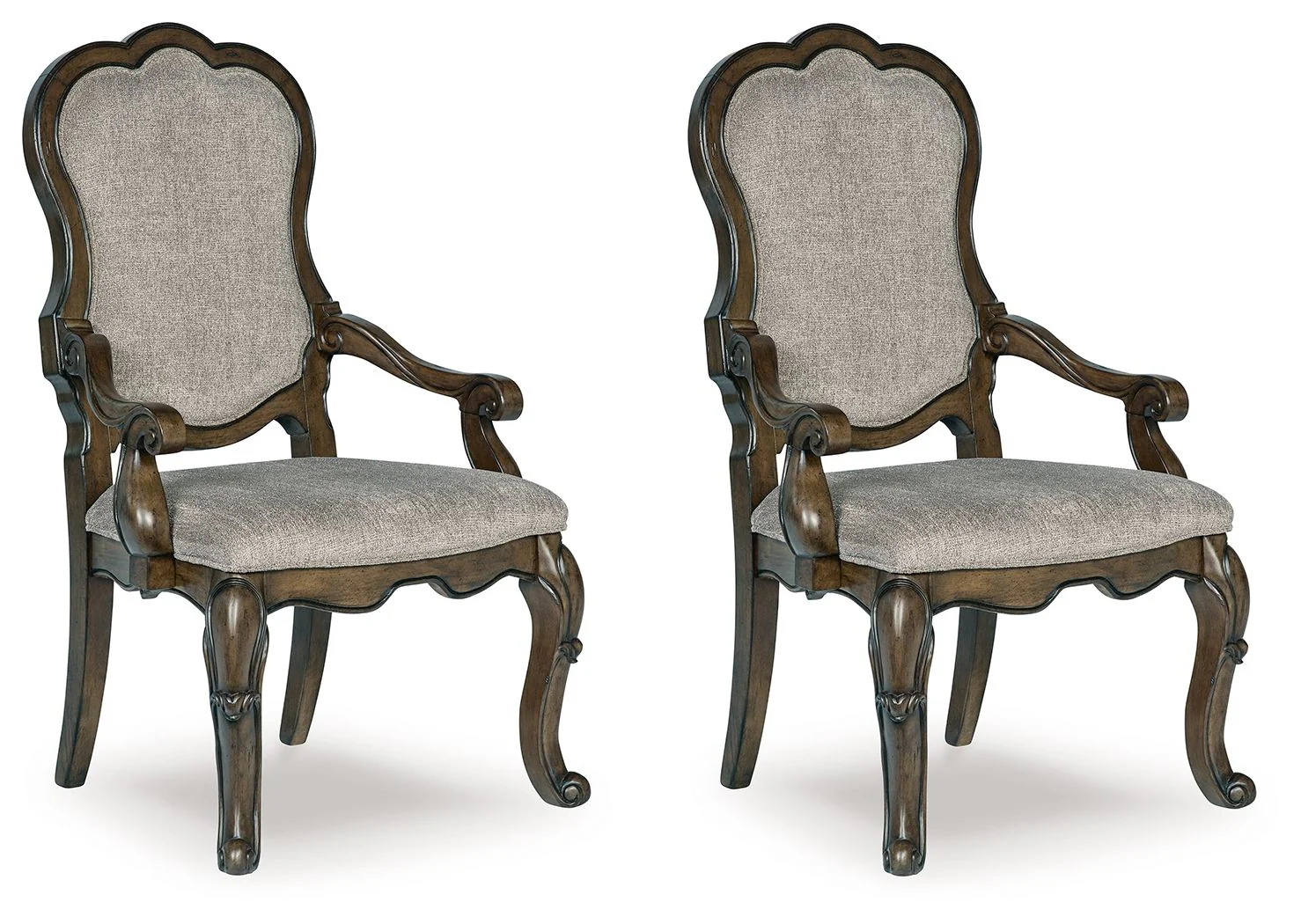 Maylee - Dining Upholstered Arm Chair (Set of 2) - Dark Brown - Image 10