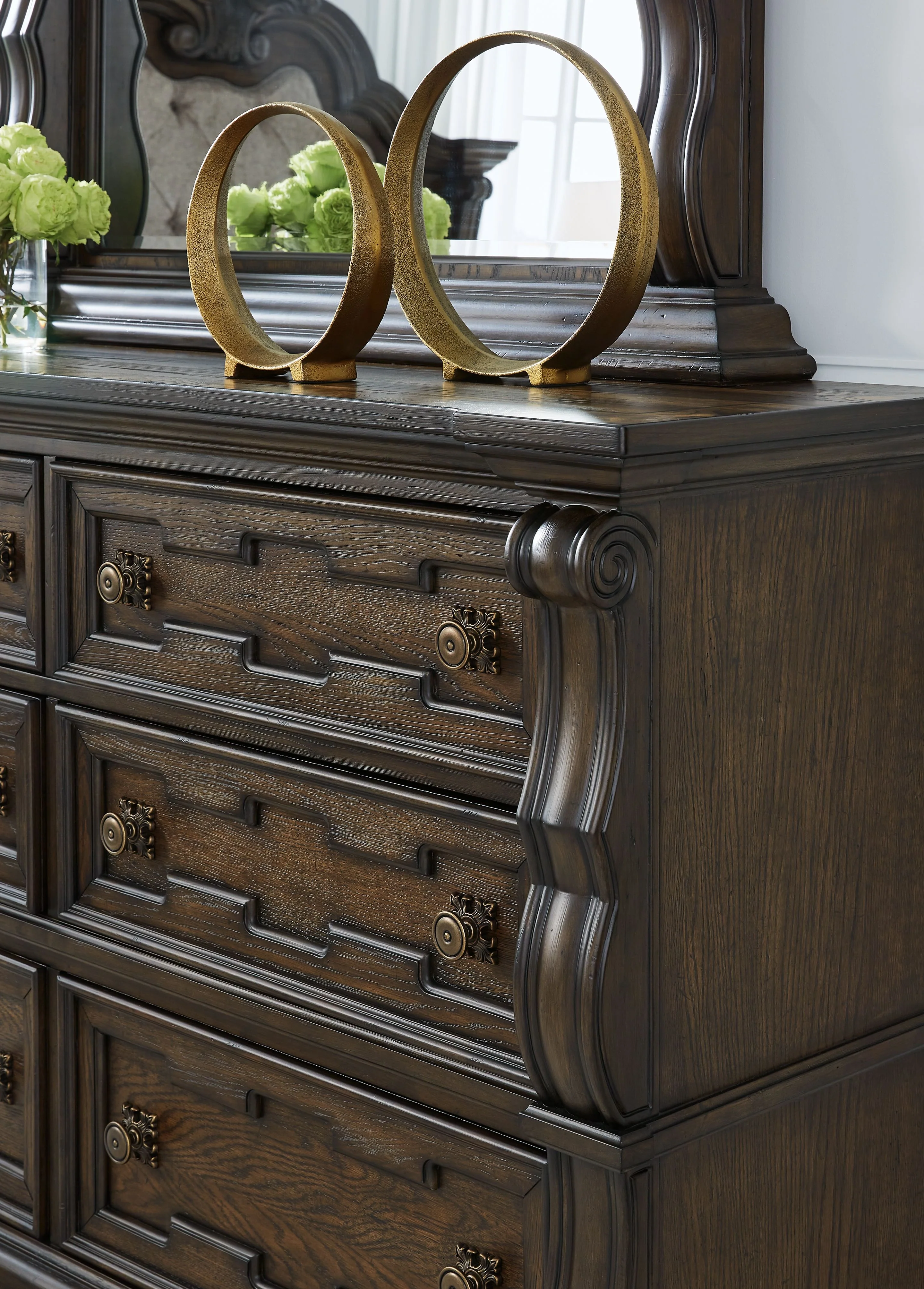Maylee - Dresser And Mirror - Dark Brown - Image 3