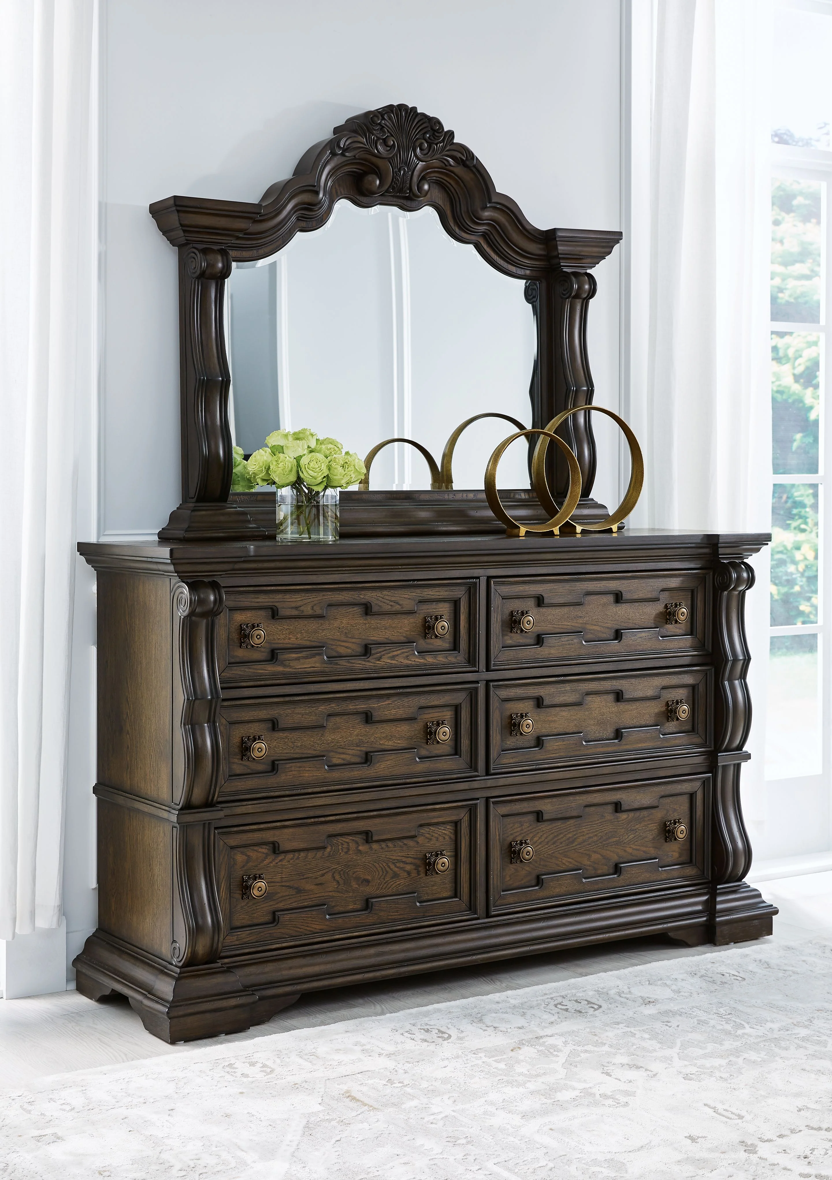 Maylee - Dresser And Mirror - Dark Brown - Image 7