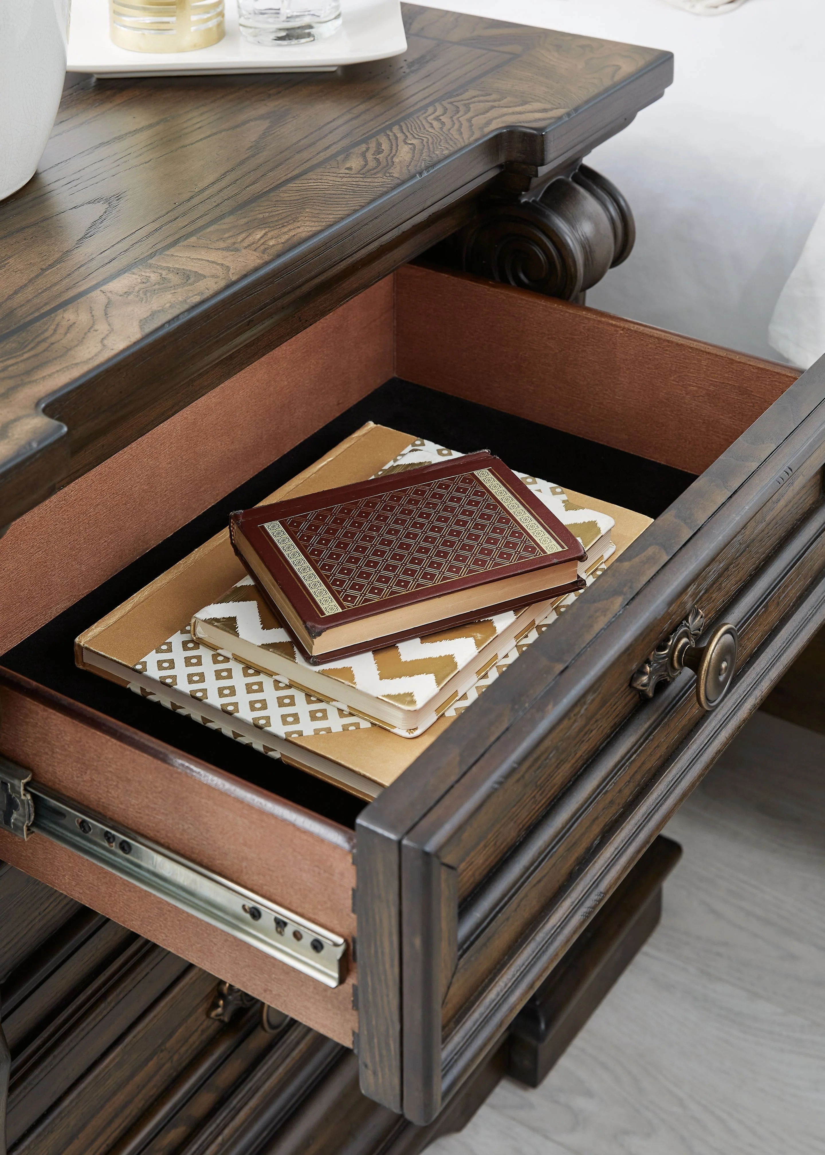 Maylee - Three Drawer Night Stand - Dark Brown - Image 9