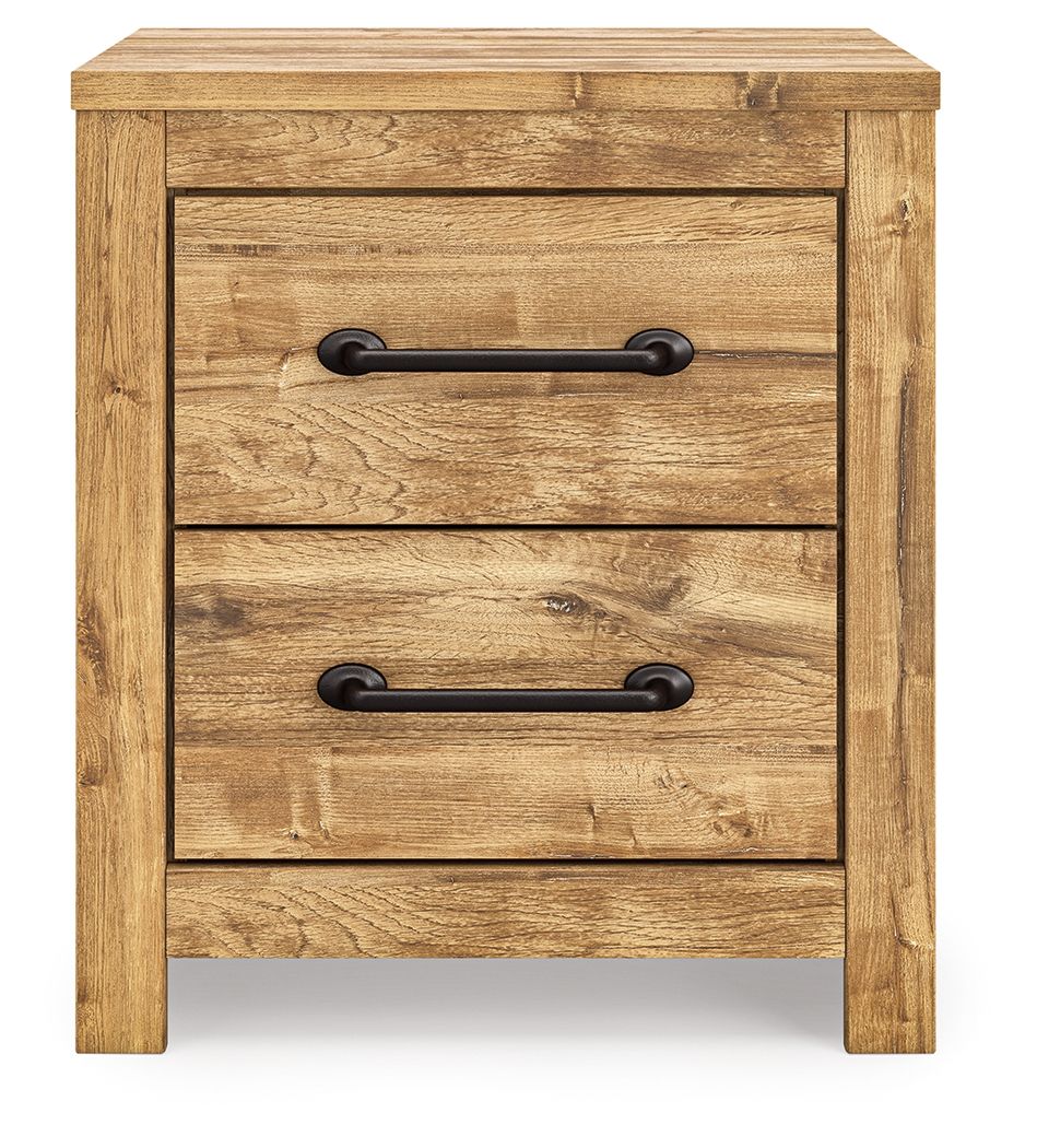 Maystonna - Two Drawer Night Stand - Brown - Image 3
