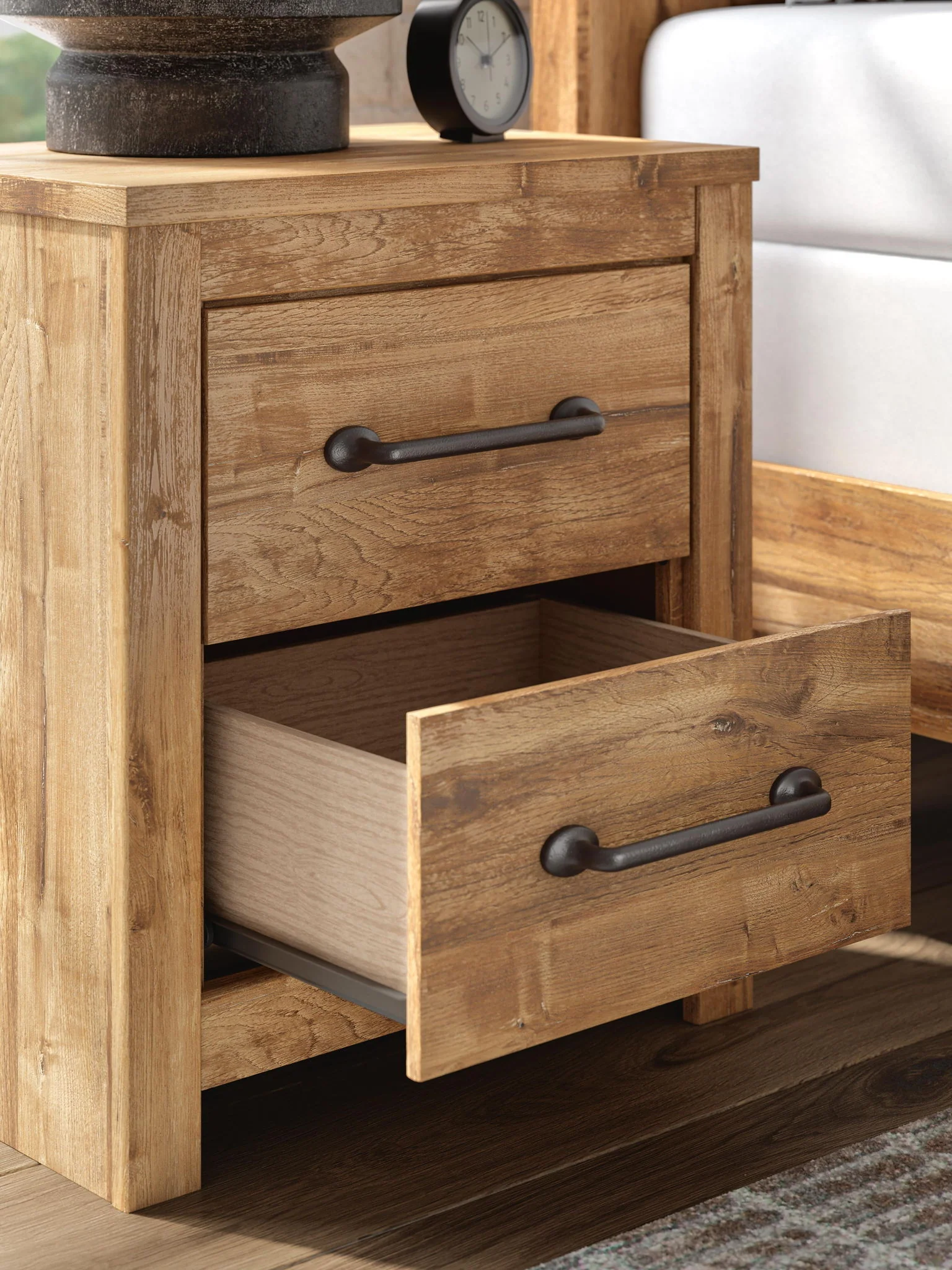 Maystonna - Two Drawer Night Stand - Brown - Image 7