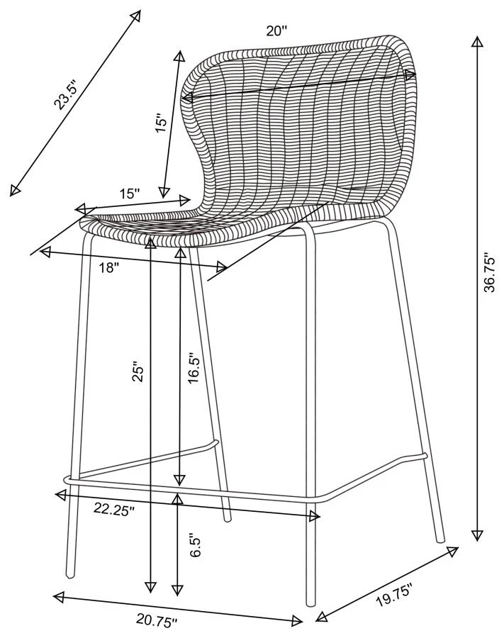 Mckinley - Faux Rattan Metal Chair (Set of 2) - Image 23