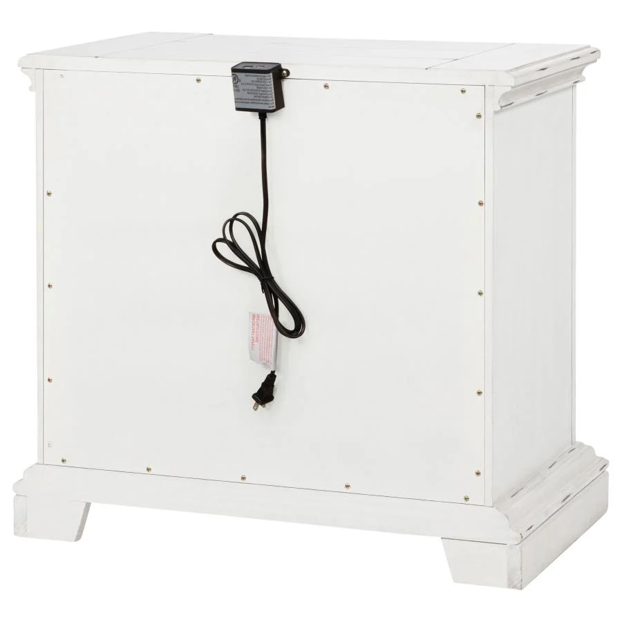Mckinney - 2-Drawer Nightstand With Dual USB - Vintage White - Image 8