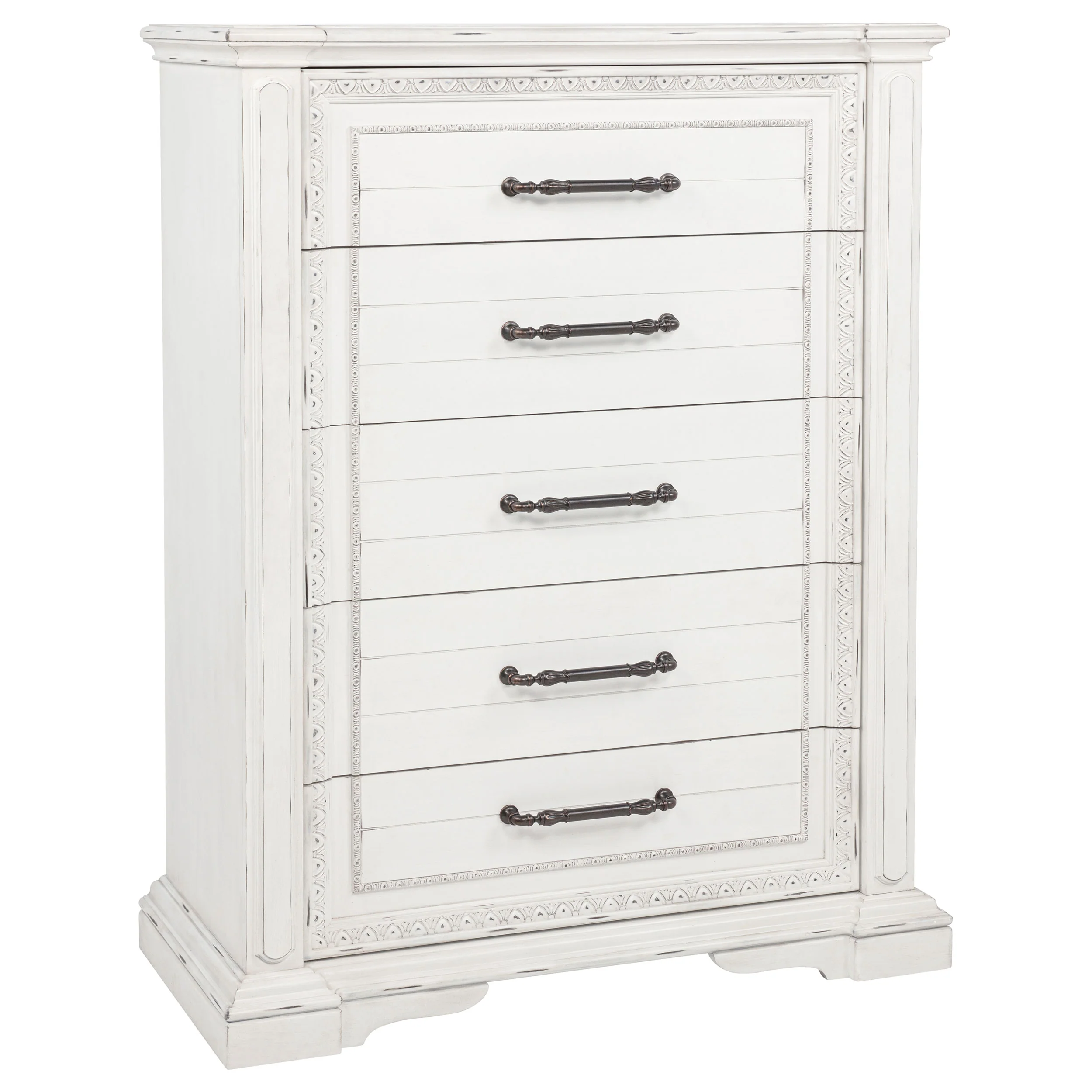 Mckinney - 5-Drawer Bedroom Chest Of Drawers - Vintage White - Image 14