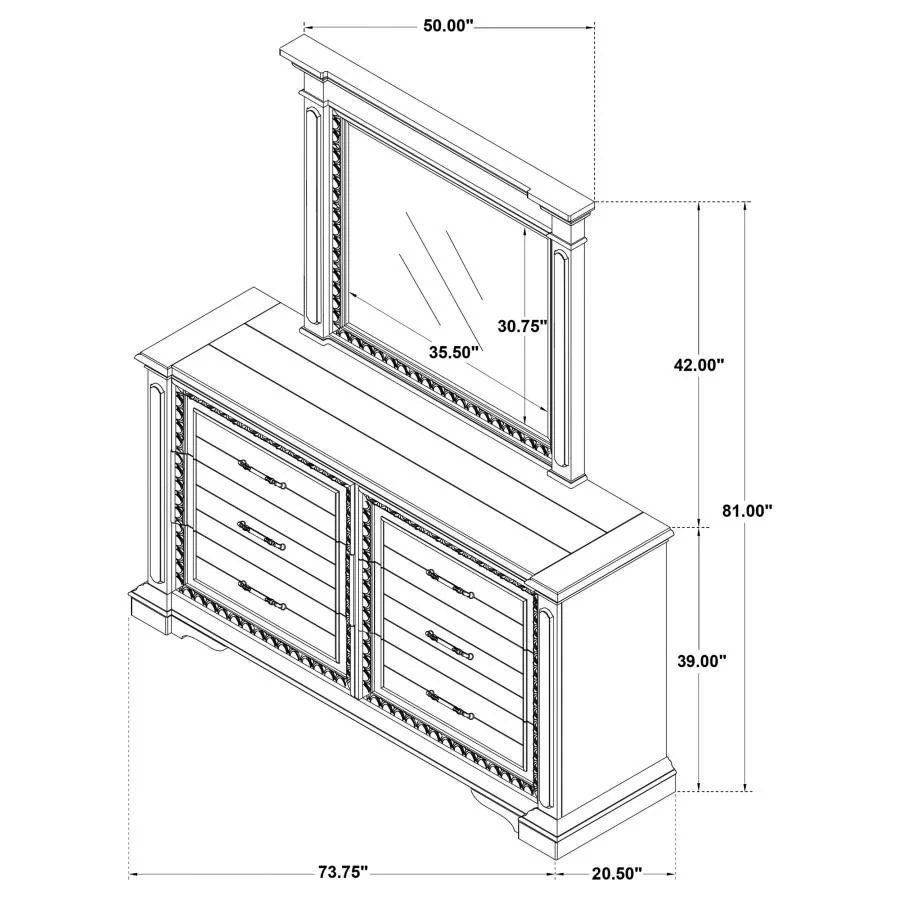 Mckinney - 6-Drawer Bedroom Dresser Cabinet - Image 28