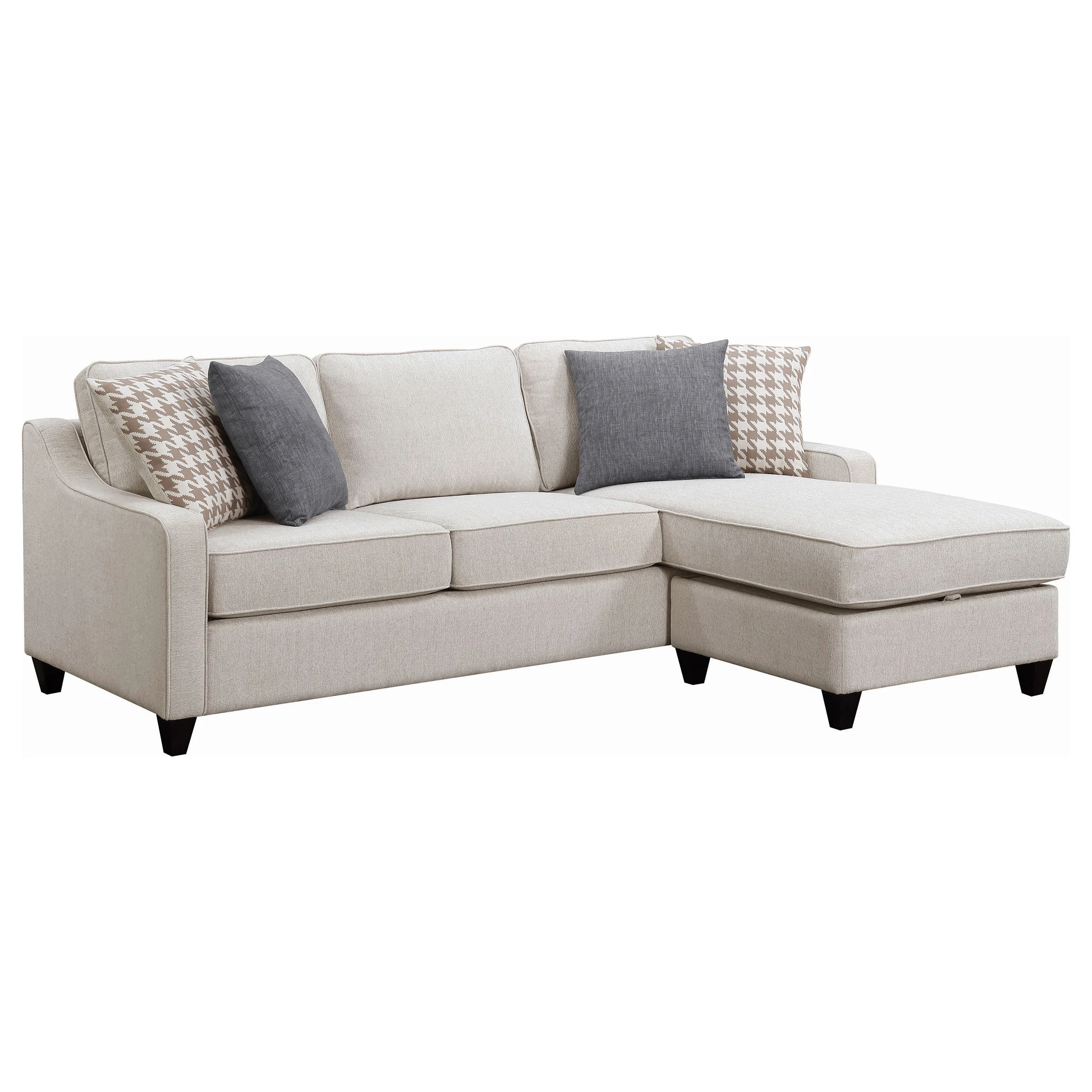 Mcloughlin - Upholstered Sloped Arm Sectional Sofa - Platinum - Image 15