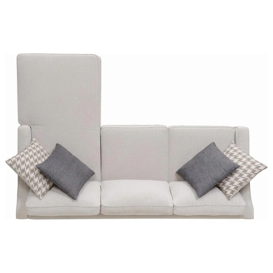 Mcloughlin - Upholstered Sloped Arm Sectional Sofa - Platinum - Image 7