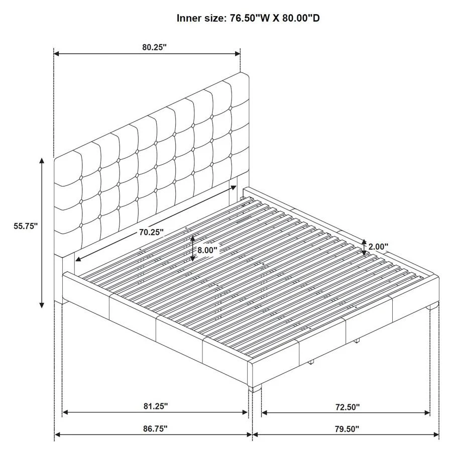 Medley - Genuine Leather Platform Bed - Image 33