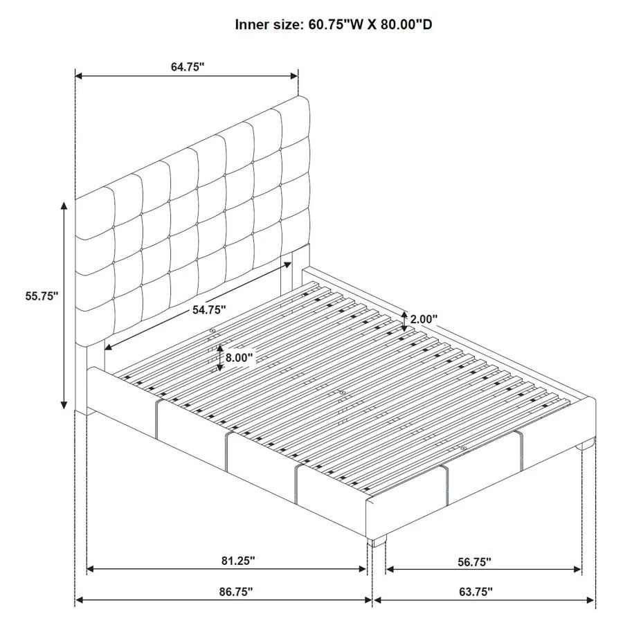 Medley - Genuine Leather Platform Bed - Image 34