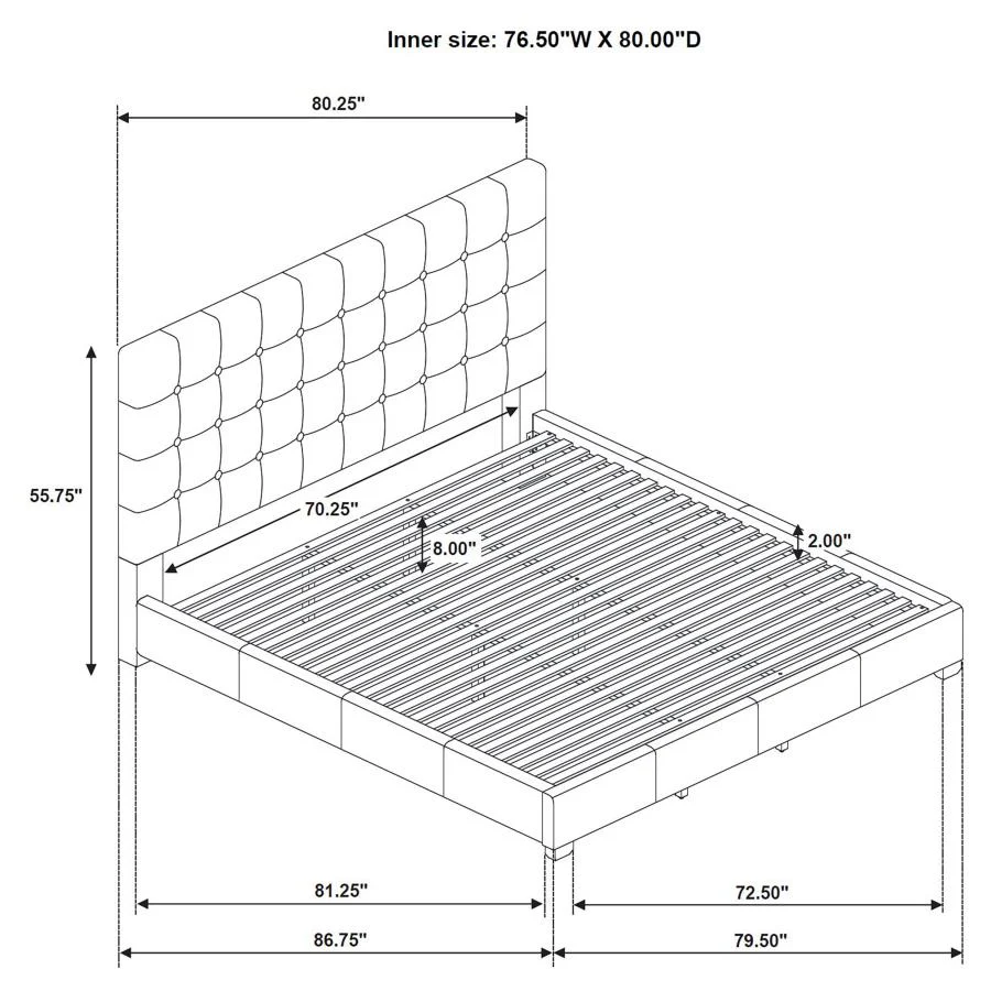Medley - Genuine Leather Platform Bed - Image 36