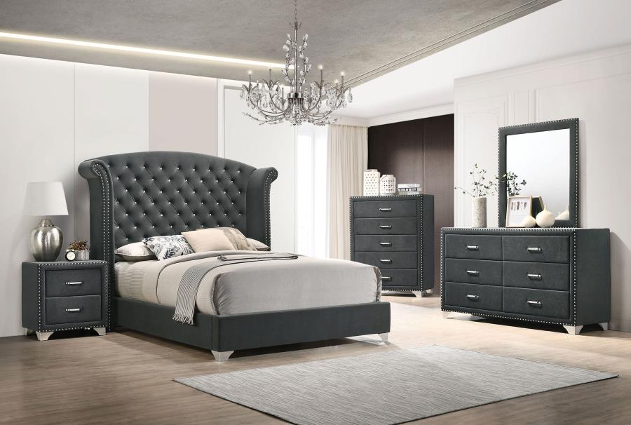 Melody - 6-Drawer Upholstered Dresser - Image 12