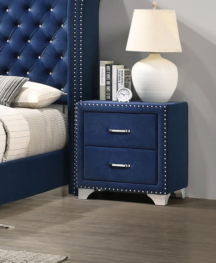 Melody - Upholstered 2-Drawer Nightstand - Image 3