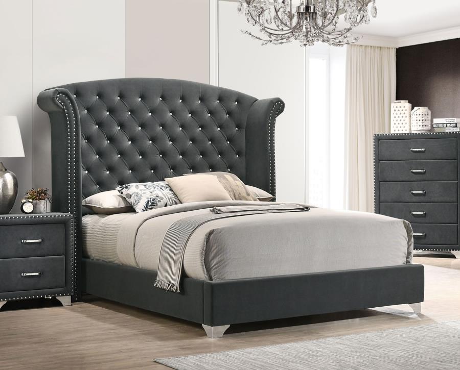 Melody - Upholstered Wingback Bed - Image 11