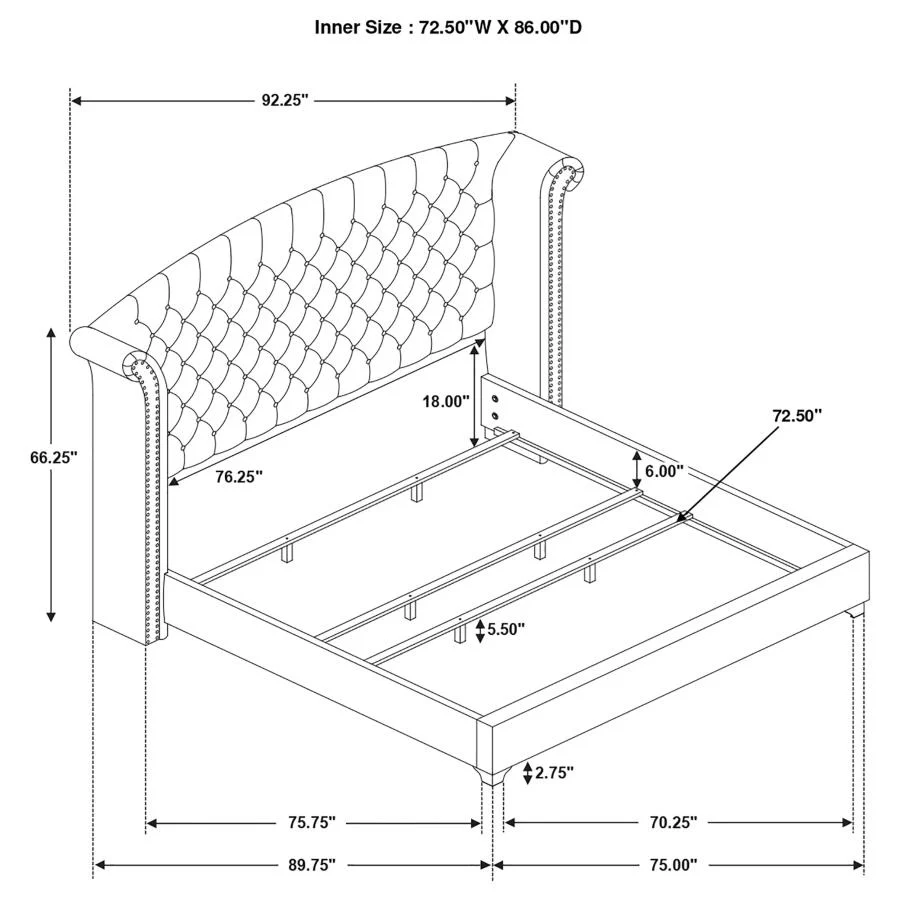 Melody - Upholstered Wingback Bed - Image 25