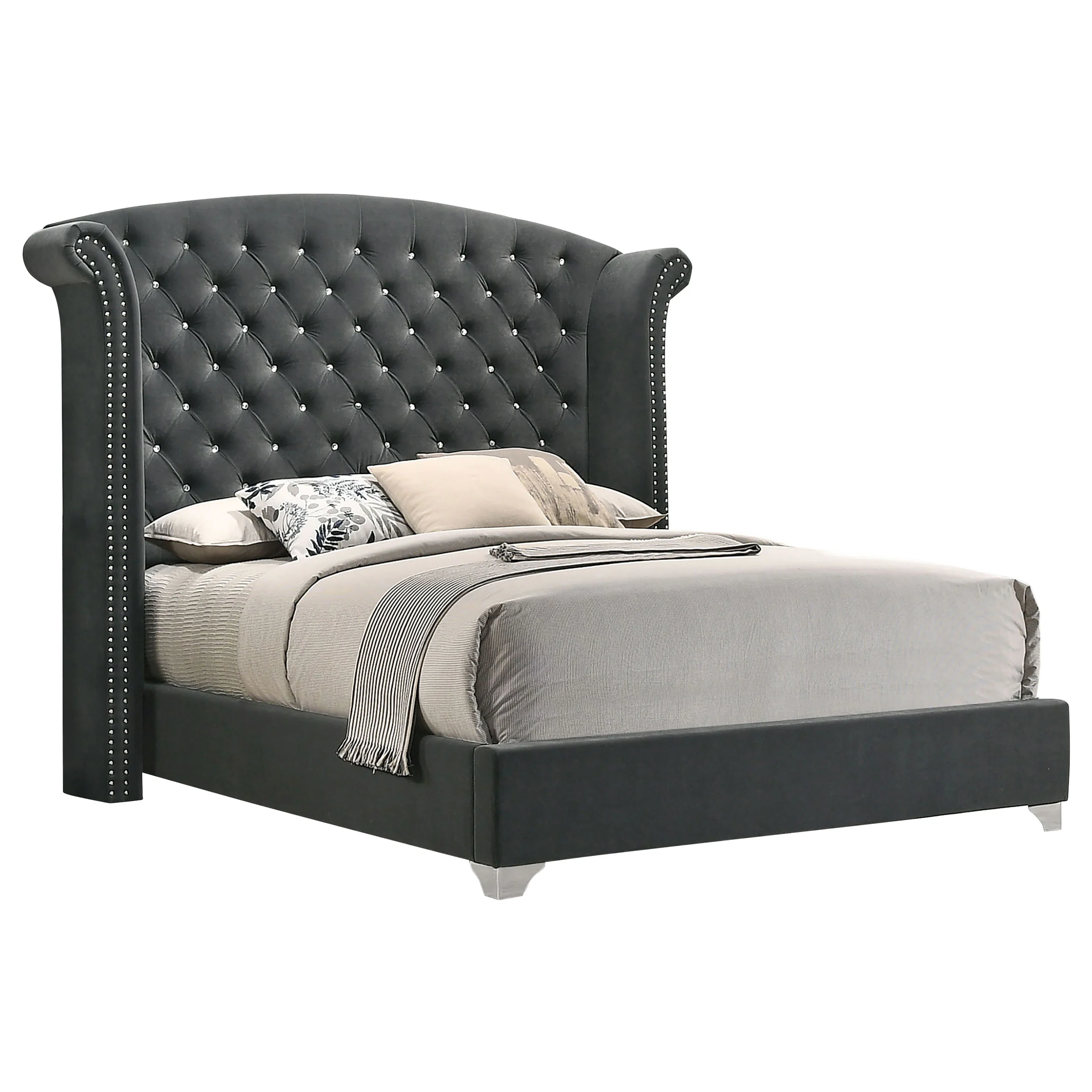 Melody - Upholstered Wingback Bed - Image 41