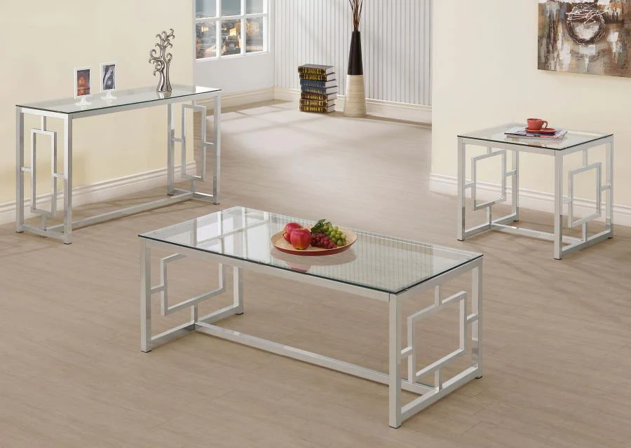 Merced - Glass Top Metal Table - Image 12