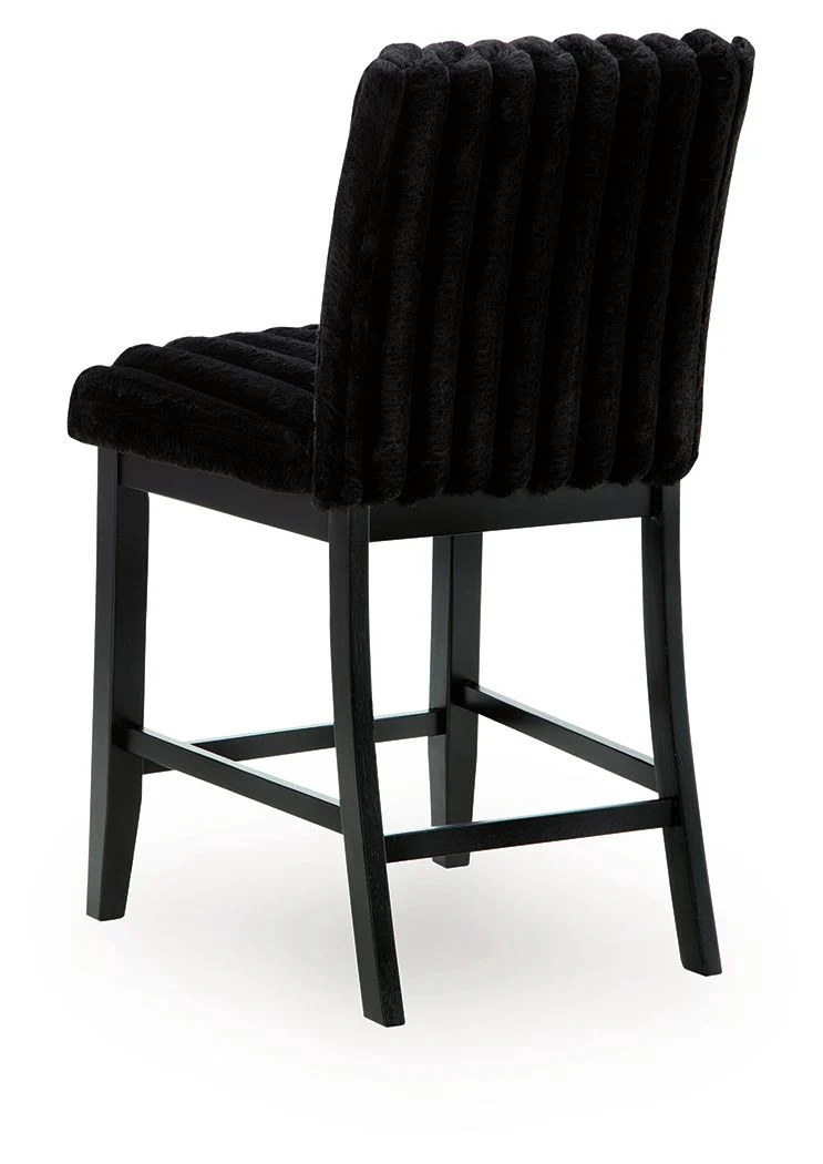 Mervannie - Upholstered Barstool (Set of 2) - Black - Image 6