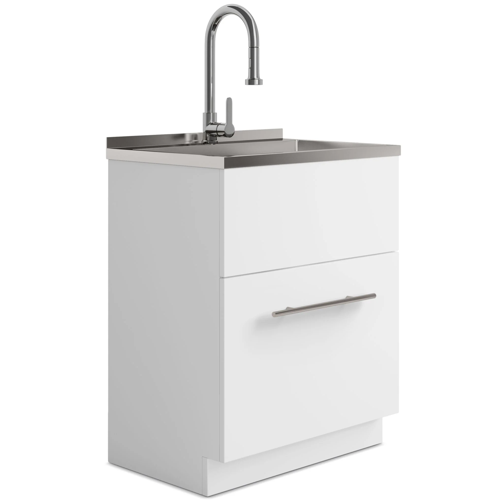 Metro - Laundry Cabinet & Faucet And Stainless Steel Sink - Image 2