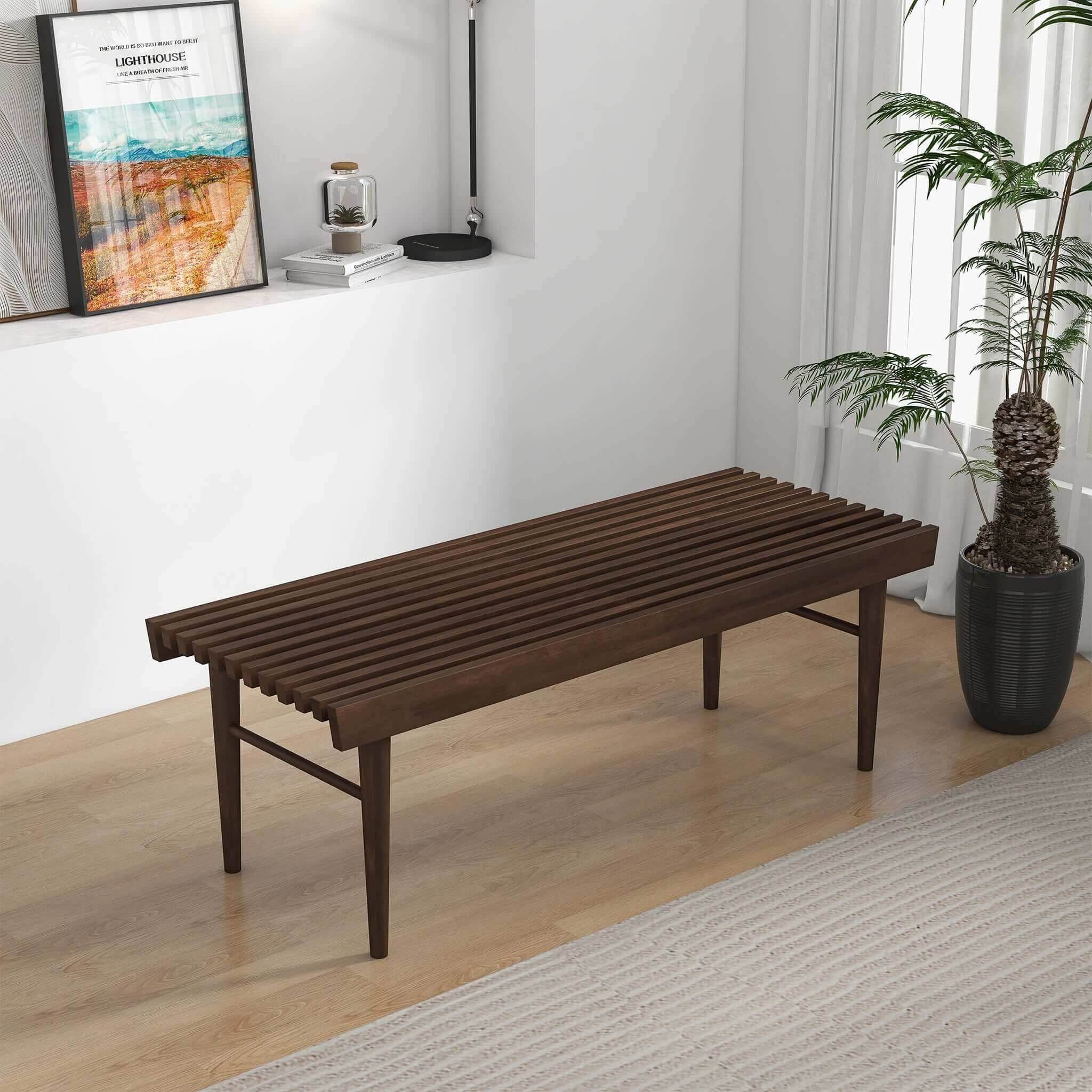 Mia - Bench - Dark Brown - Image 10