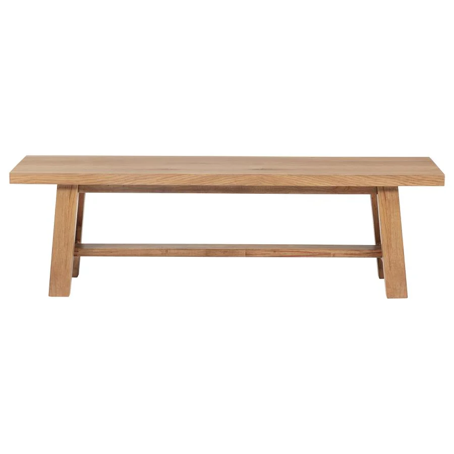 Middleton - Wood Backless Dining Bench Natural - Brown - Image 3