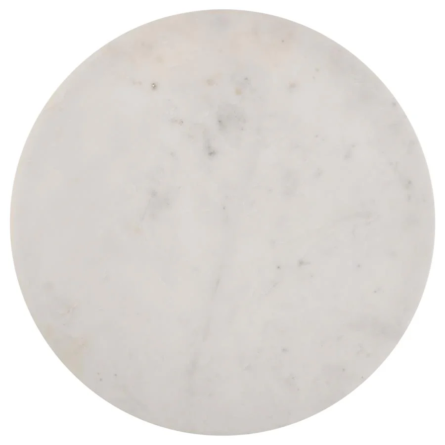 Miguel - Round Marble Top Coffee Table - White And Black - Image 5