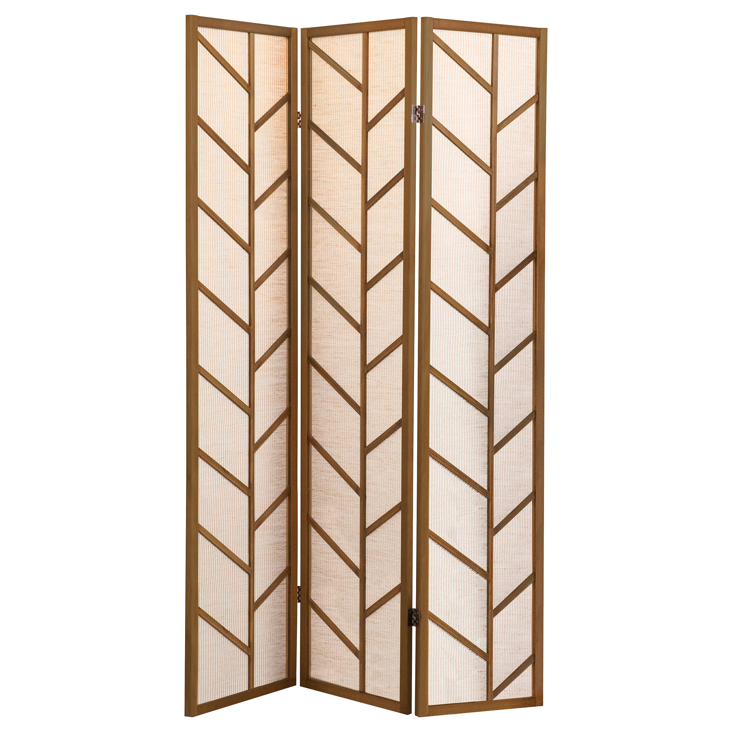 Mila - 3-Panel Room Divider Folding Shoji Screen - Walnut - Image 5