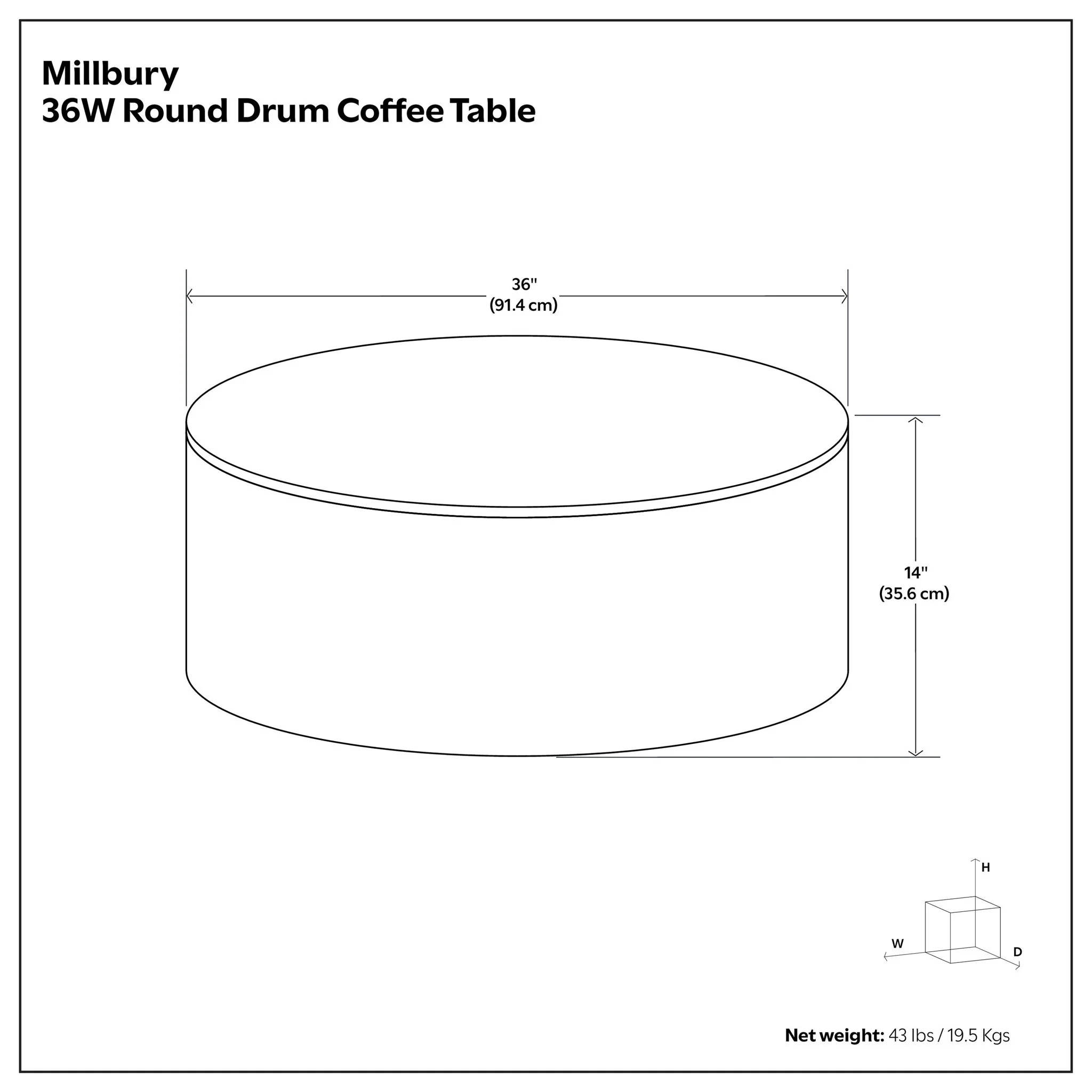 Millbury - Drum Coffee Table - Image 17