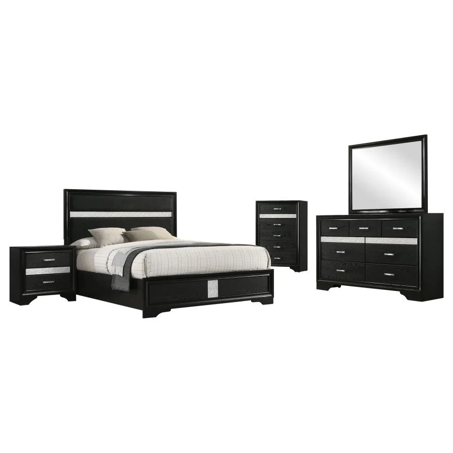 Miranda - Panel Bedroom Set - Black - Image 12