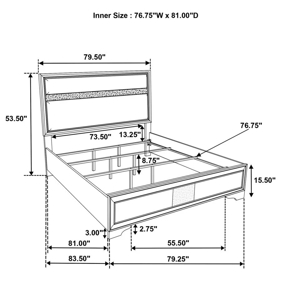Miranda - Panel Bedroom Set - Black - Image 155