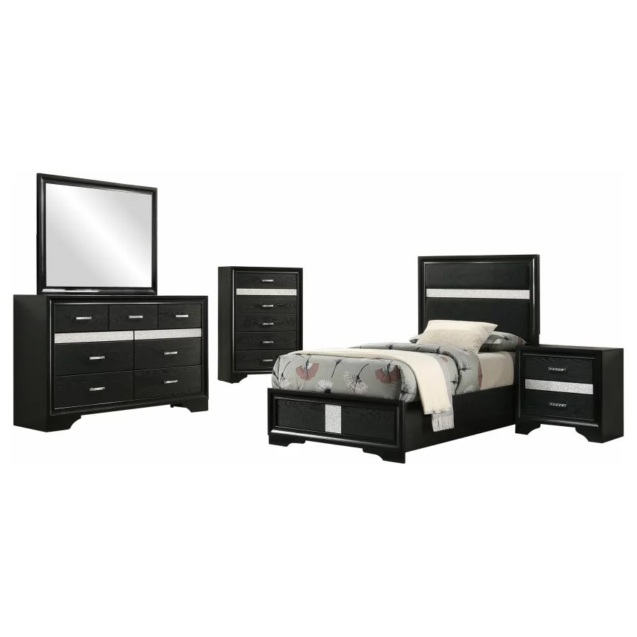 Miranda - Panel Bedroom Set - Black - Image 19