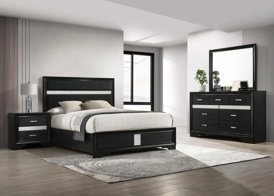 Miranda - Panel Bedroom Set - Black - Image 3