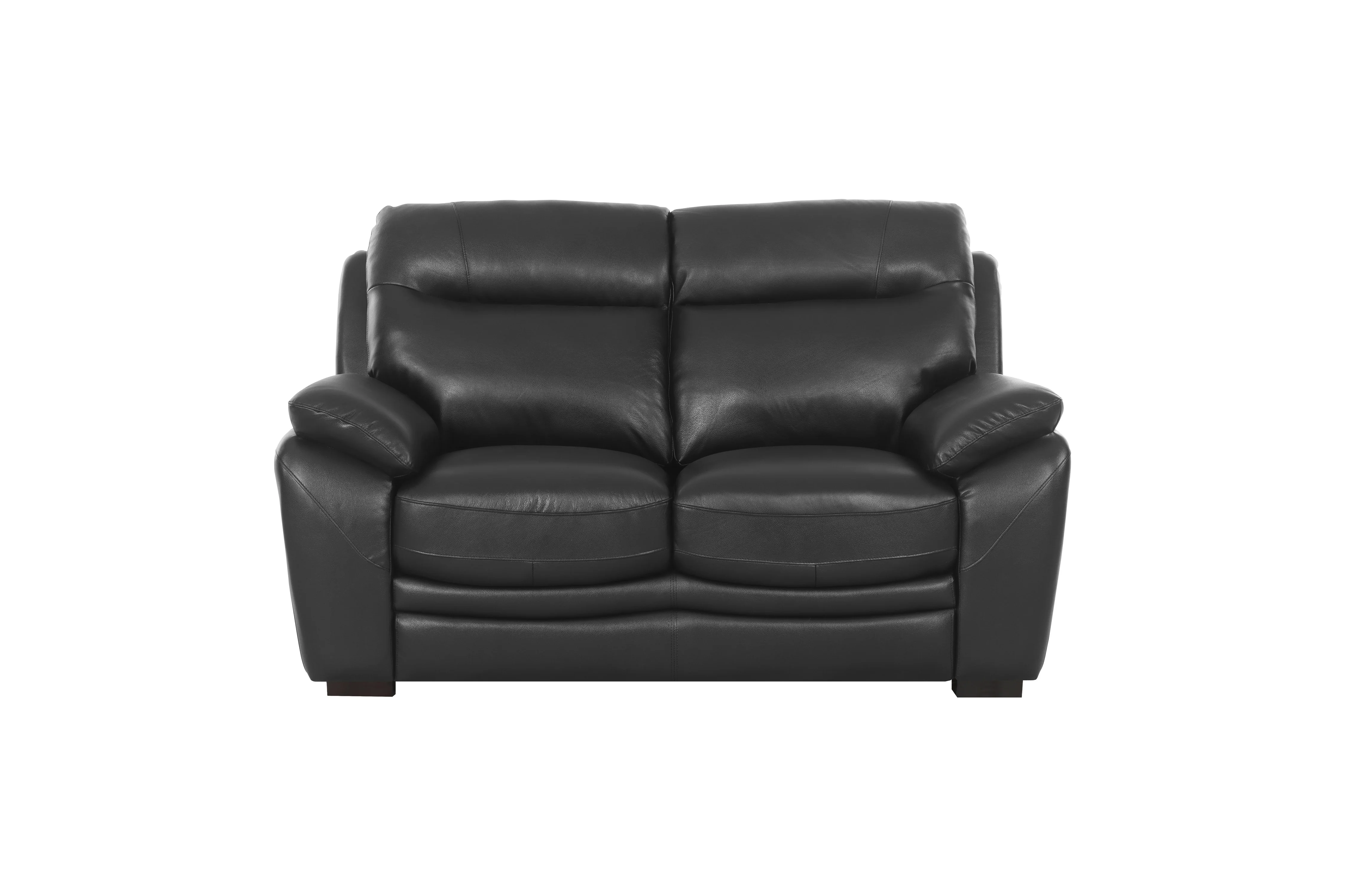 Modern Black Top Grain Leather 3-Piece Living Room Set with Sofa, Loveseat & Chair - Image 6