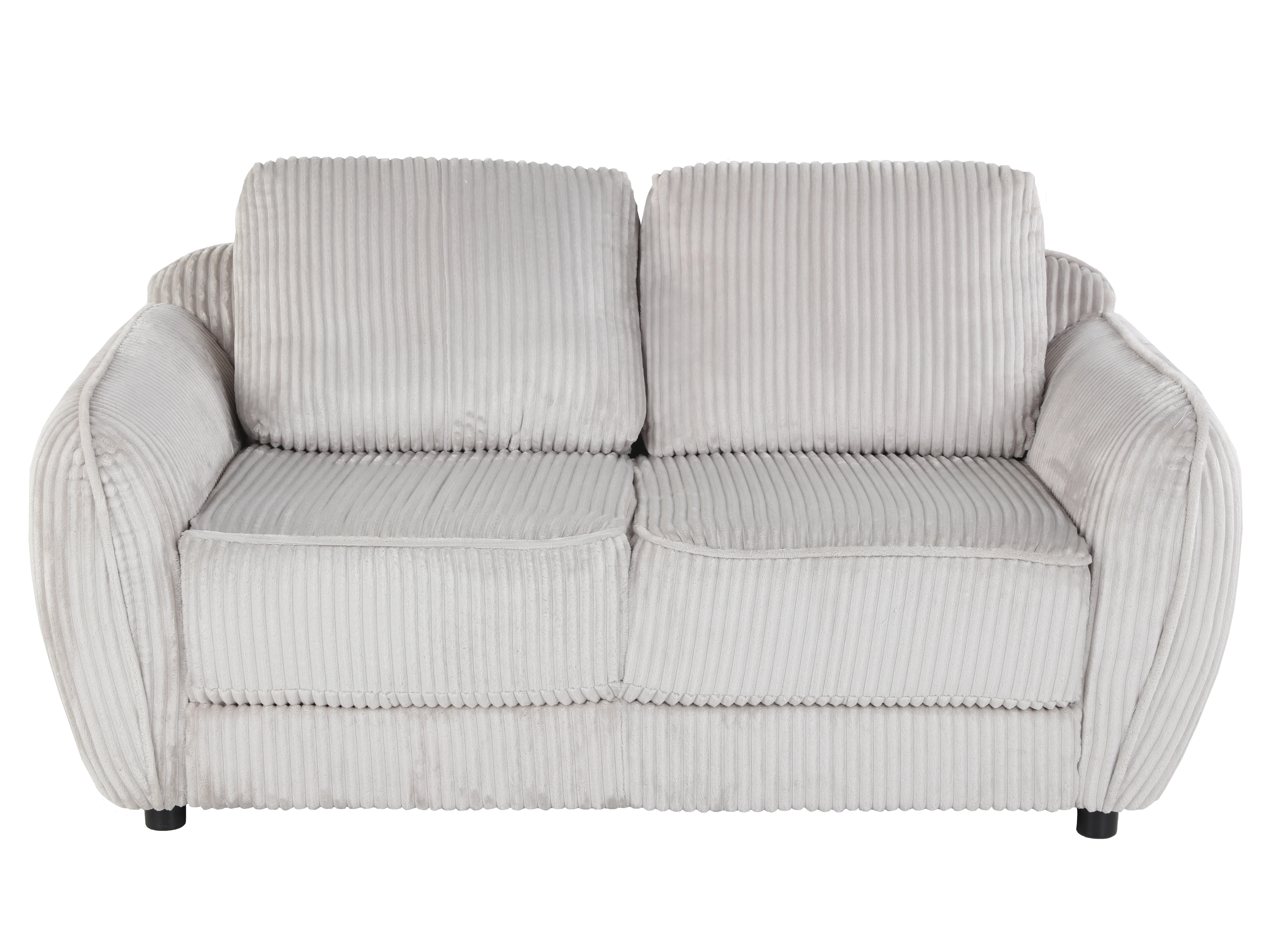 Modern Cream Corduroy 4-Piece Living Room Set (Sofa, Loveseat, Chair & Ottoman) - Image 5