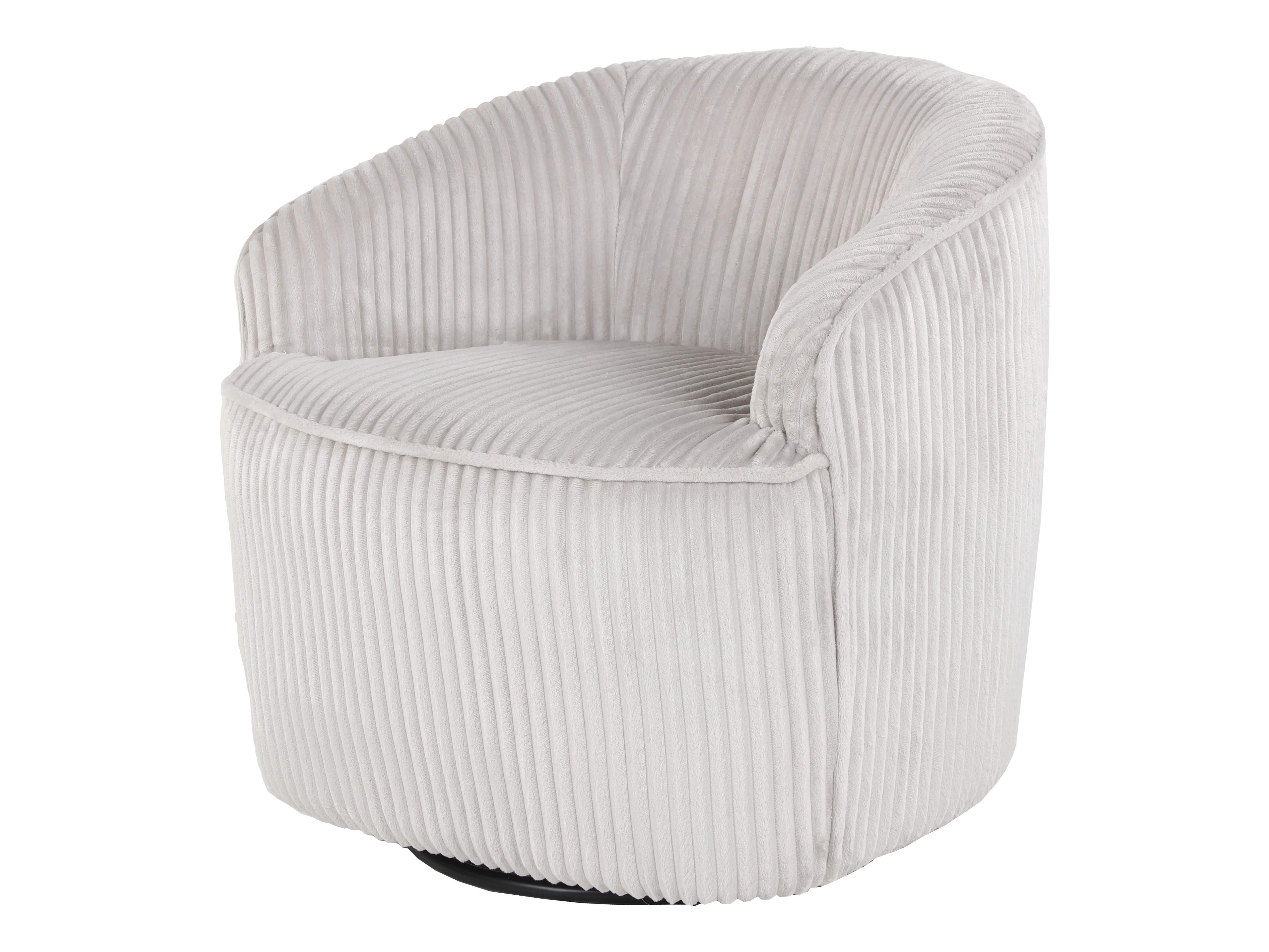 Modern Cream Corduroy 4-Piece Living Room Set (Sofa, Loveseat, Chair & Ottoman) - Image 7