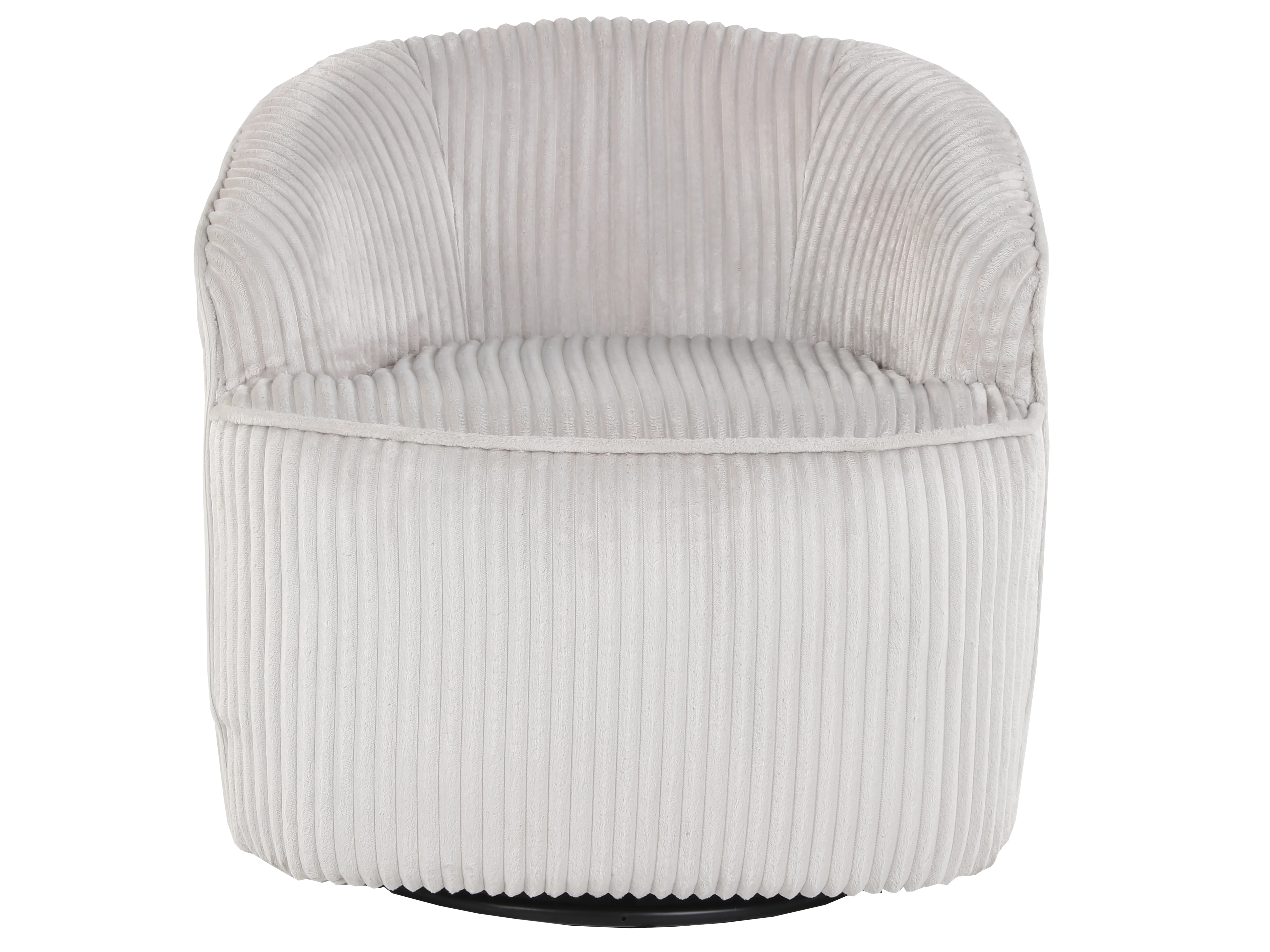 Modern Cream Corduroy 4-Piece Living Room Set (Sofa, Loveseat, Chair & Ottoman) - Image 8