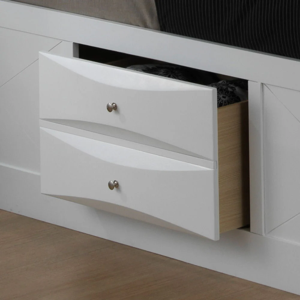 Modern Design Storage Bed With Bookcase Headboard - Image 13