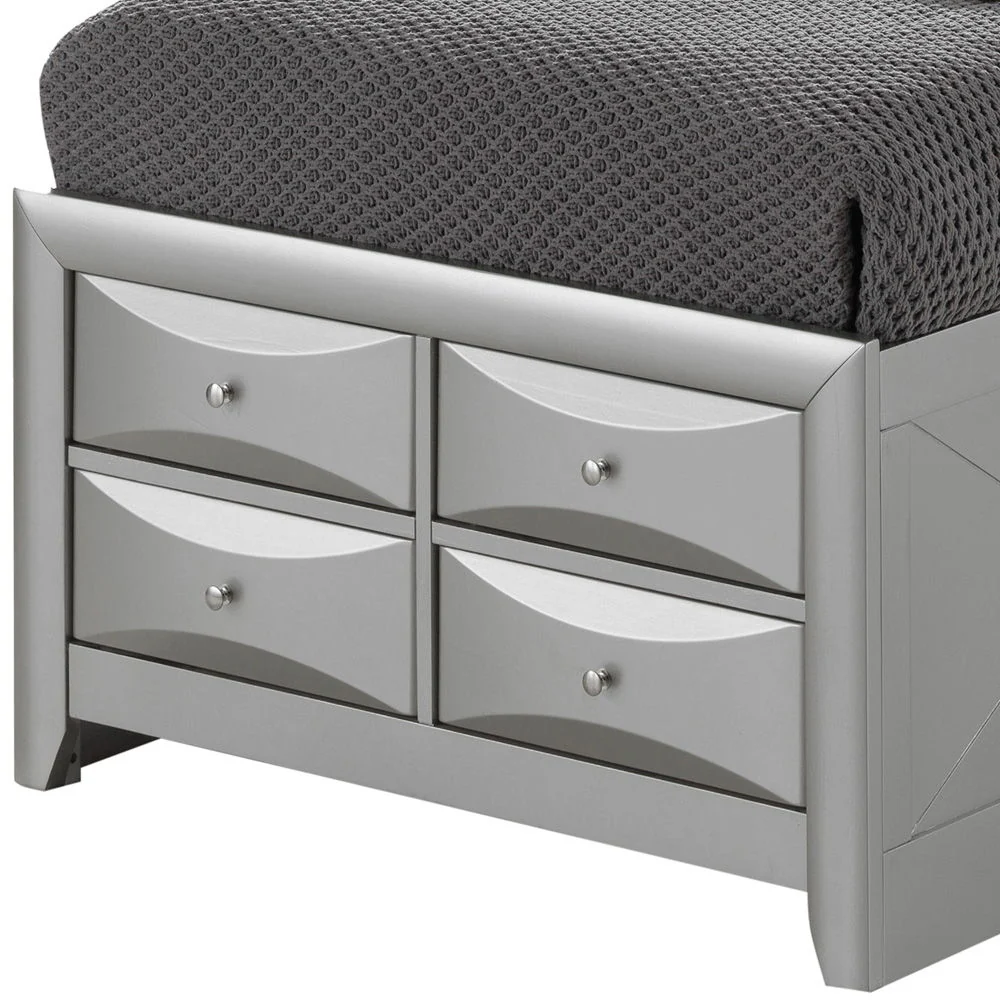 Modern Design Storage Bed With Bookcase Headboard - Image 69