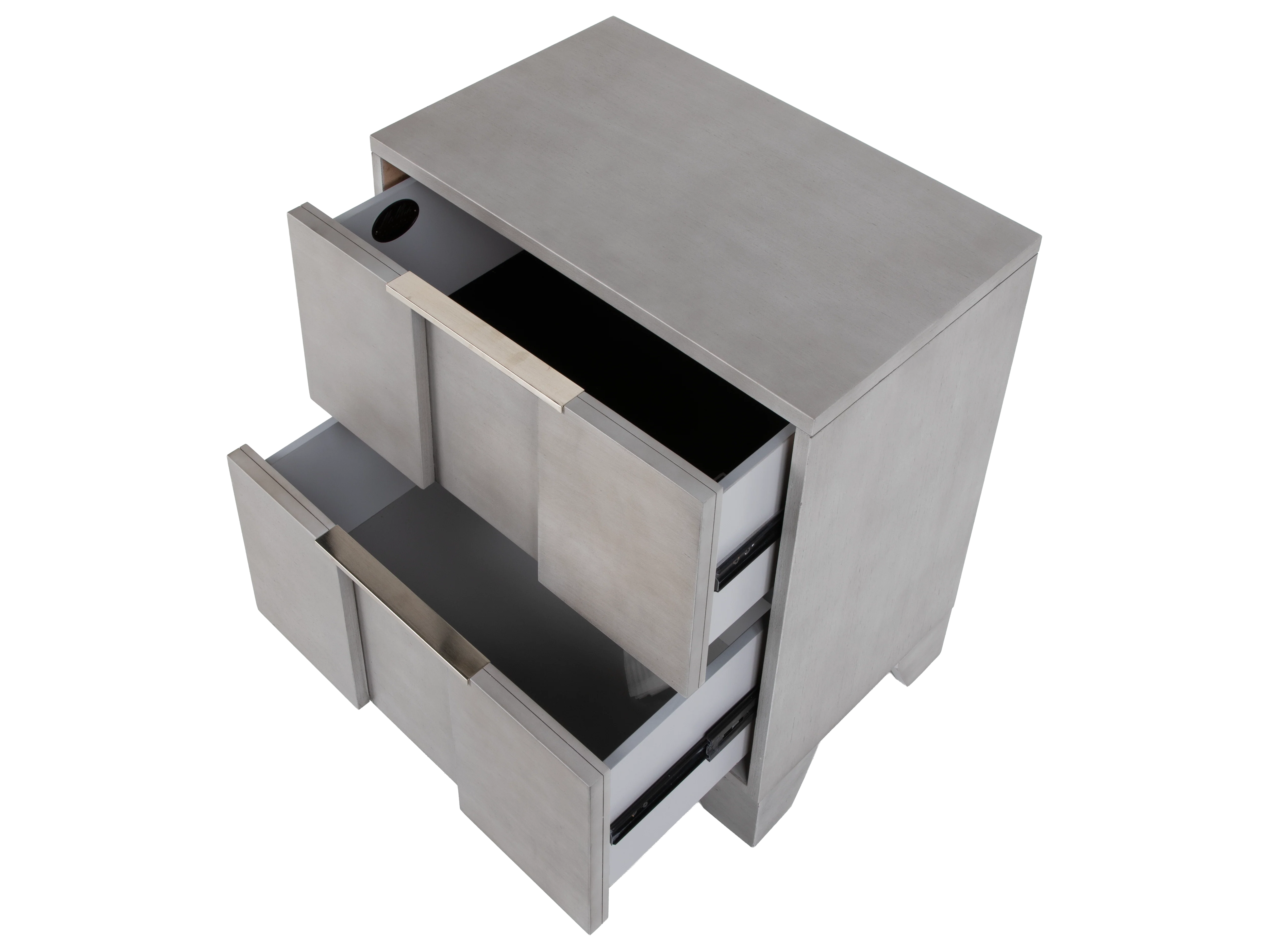 Modern Light Gray 6-Piece Bedroom Set with LED Headboard - Image 10