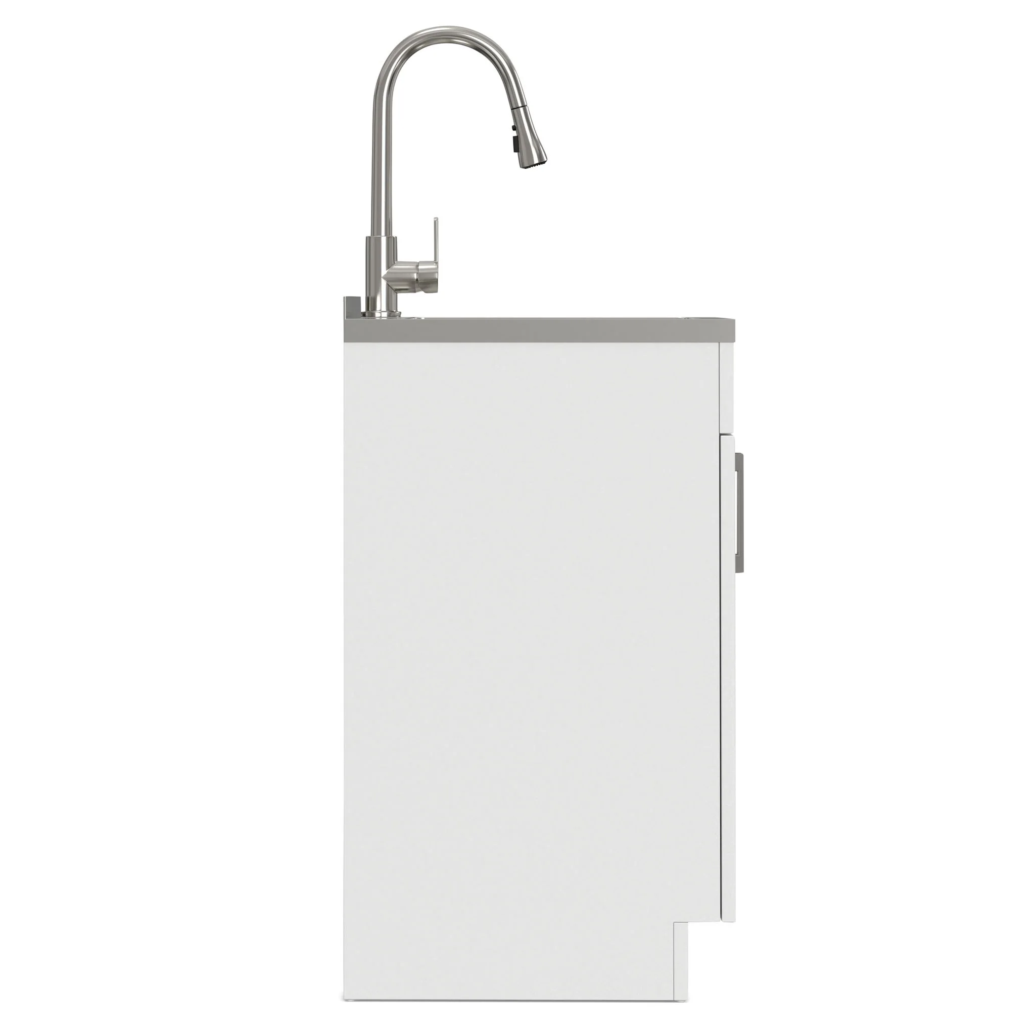 Modern Shaker All-In-One Laundry Utility Sink And Cabinet With Pull-Out Faucet - Image 16