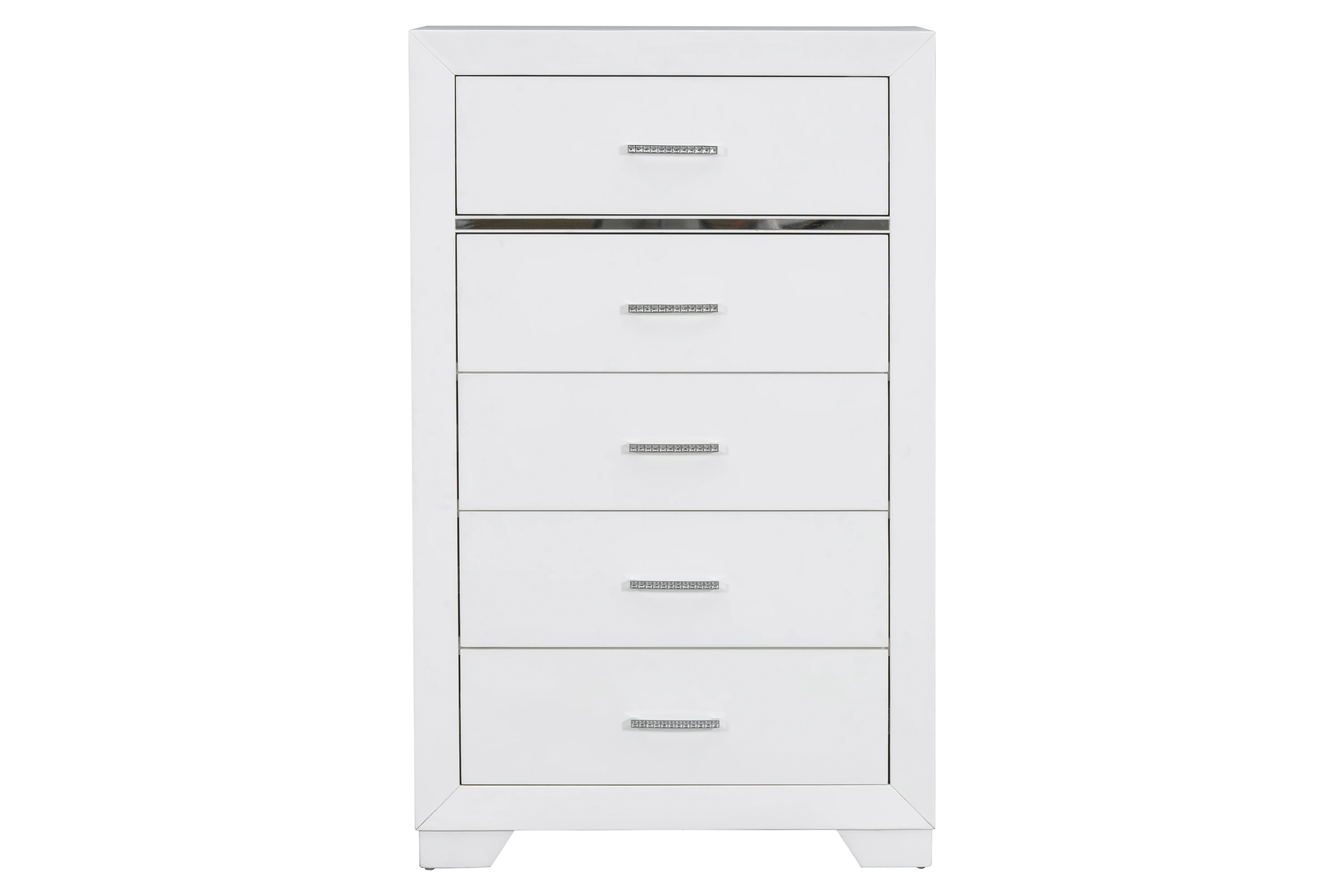Modern White 5-Drawer Chest - Image 2