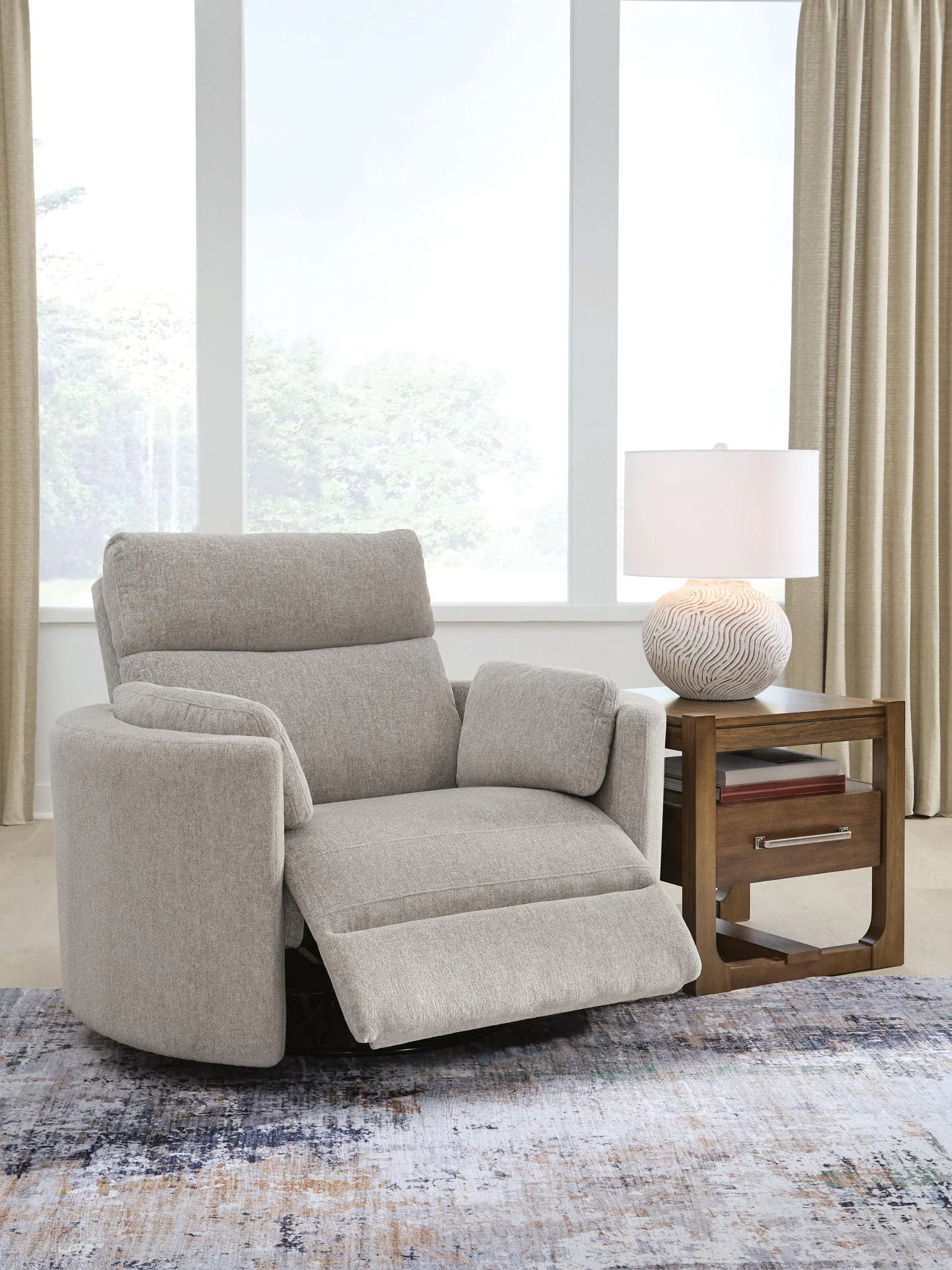 ModMax Luxe - Swivel Glider Power Recliner - Flint - Image 4