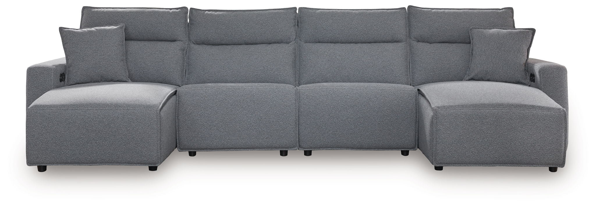 Modmax II - Reclining Sectional - Salt And Pepper - Image 14