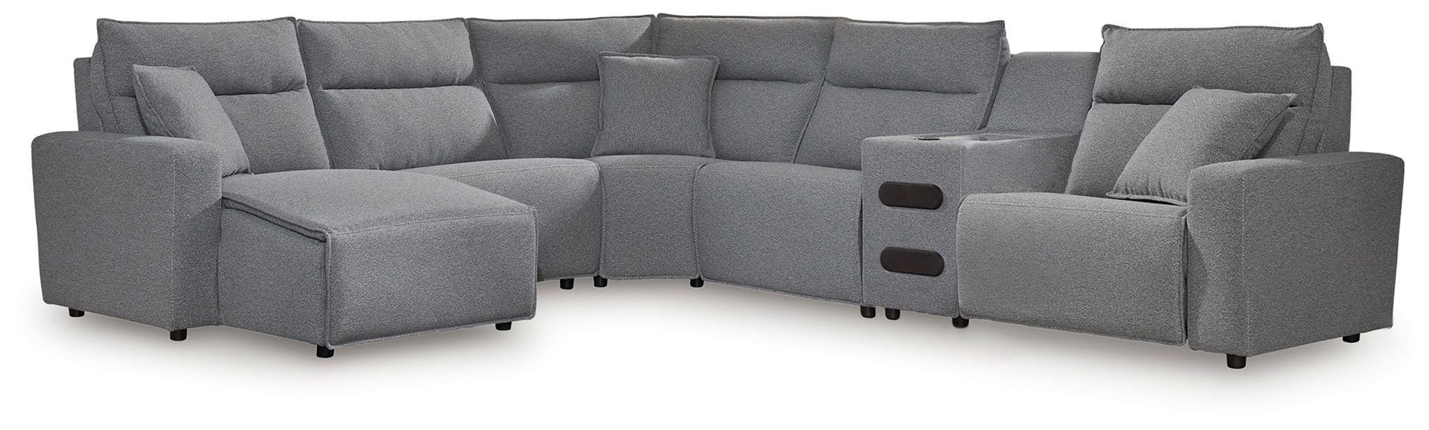 Modmax II - Reclining Sectional - Salt And Pepper - Image 16