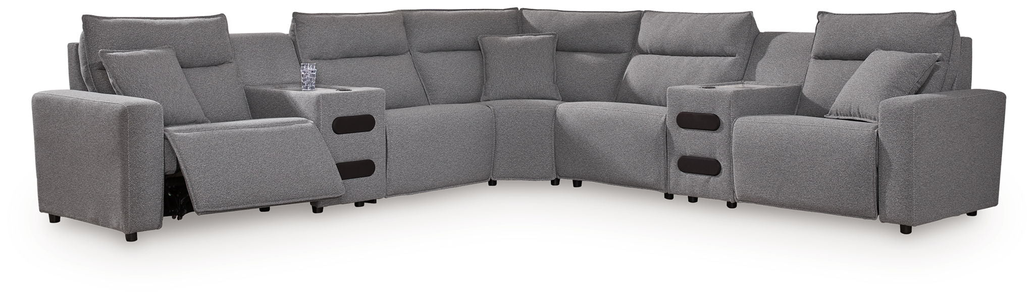 Modmax II - Reclining Sectional - Salt And Pepper - Image 20