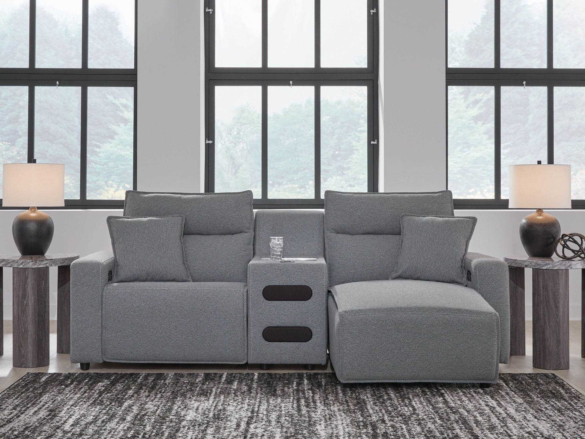 Modmax II - Reclining Sectional - Salt And Pepper - Image 37