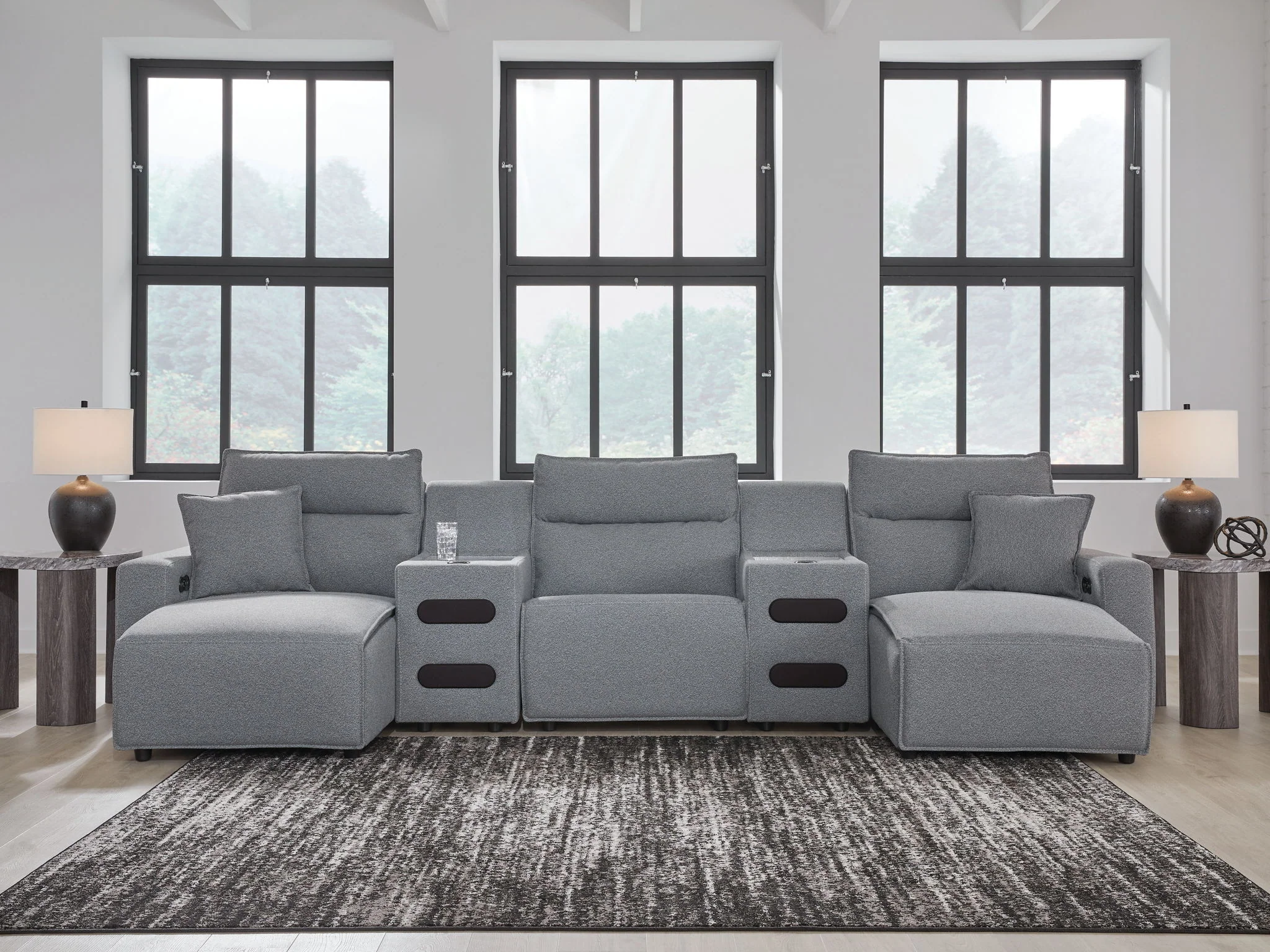 Modmax II - Reclining Sectional - Salt And Pepper - Image 43