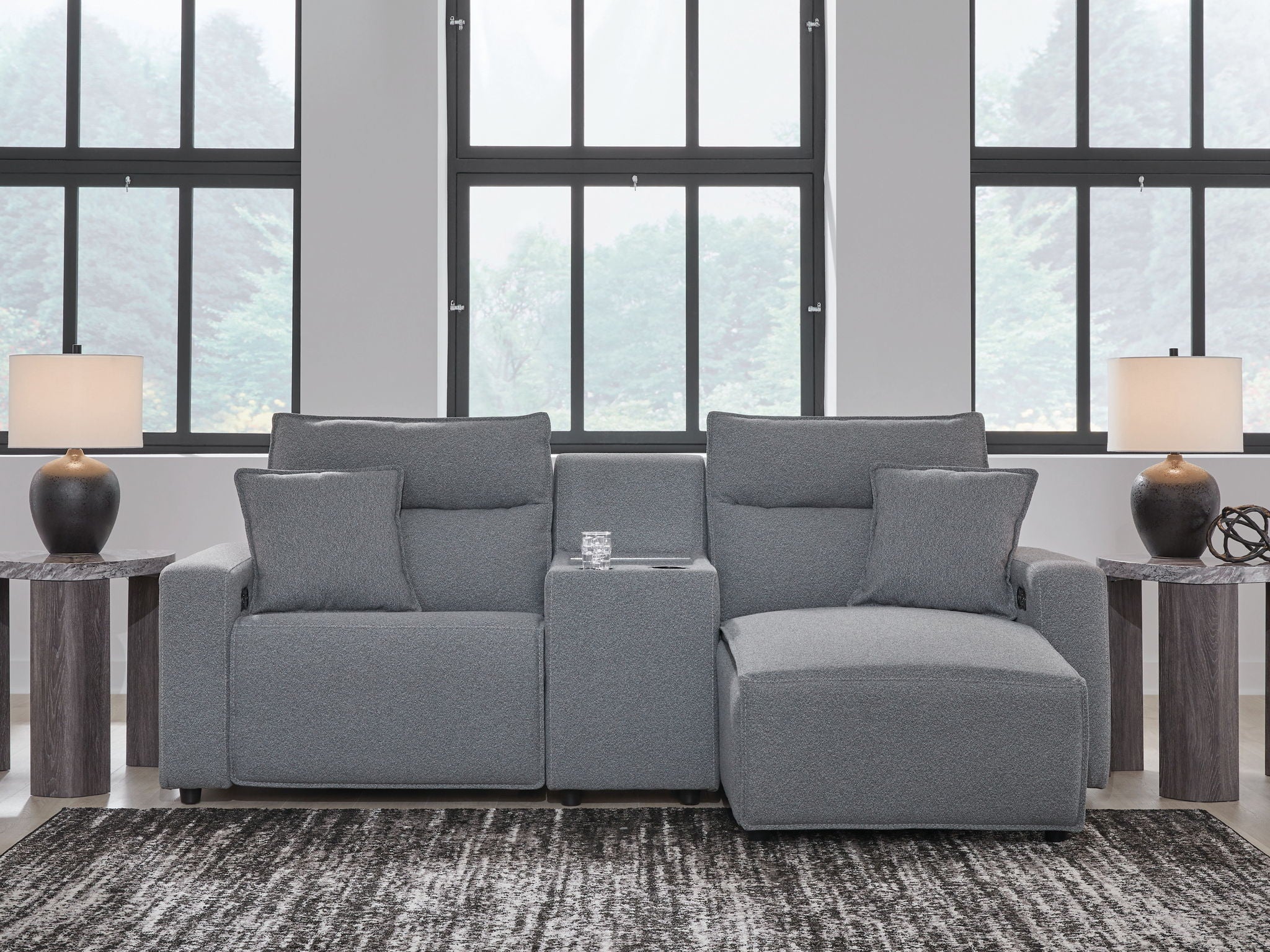 Modmax II - Reclining Sectional - Salt And Pepper - Image 45